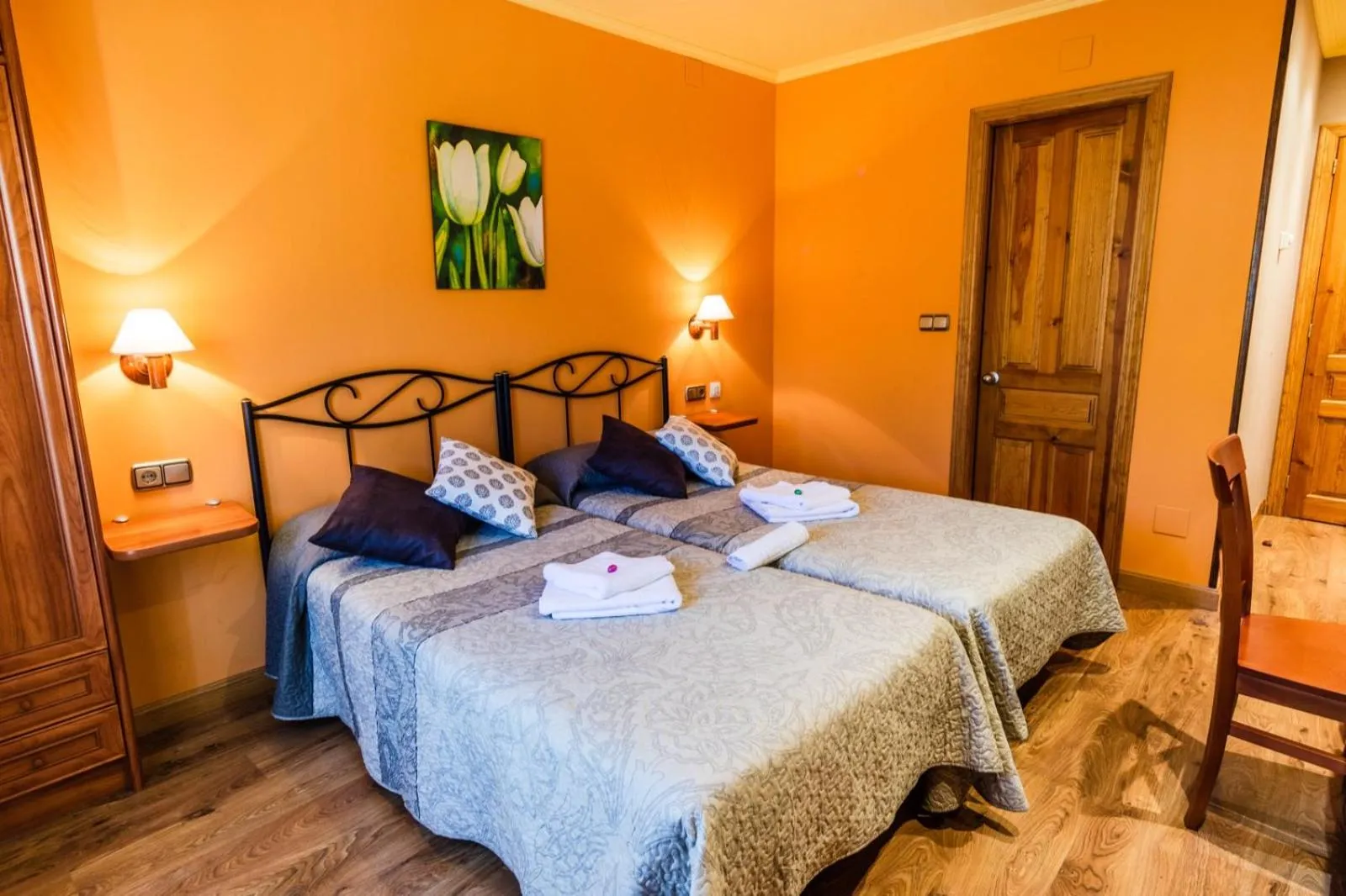 Bed in Hotel Peña Pandos