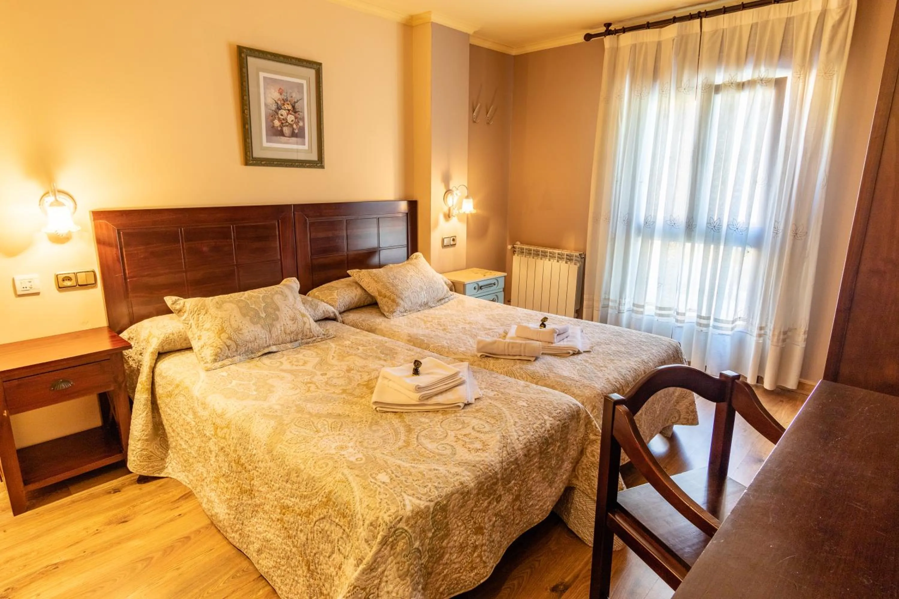 Bed in Hotel Peña Pandos