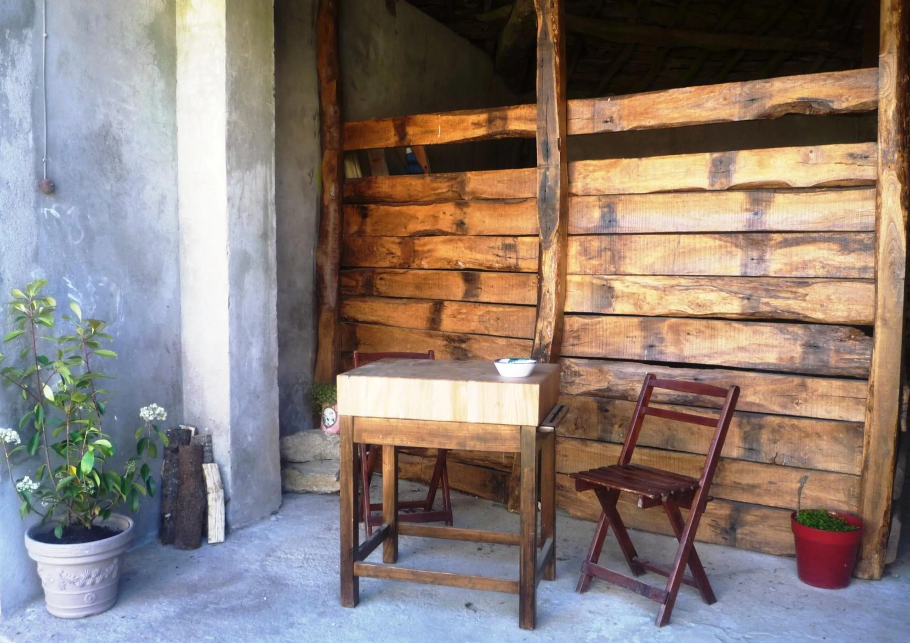 Patio in Albergue-Hostel Casa da Gandara