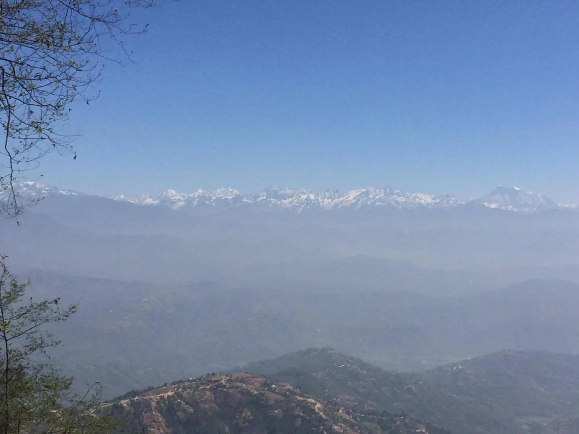 Mountain view in Nagarkot Trekkers Inn