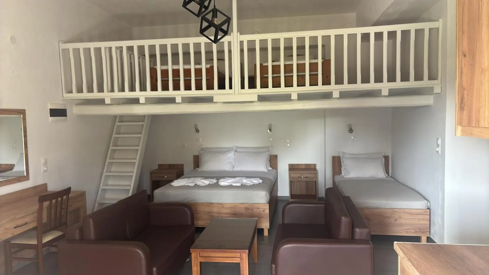 Bed in Vontzos Hotel