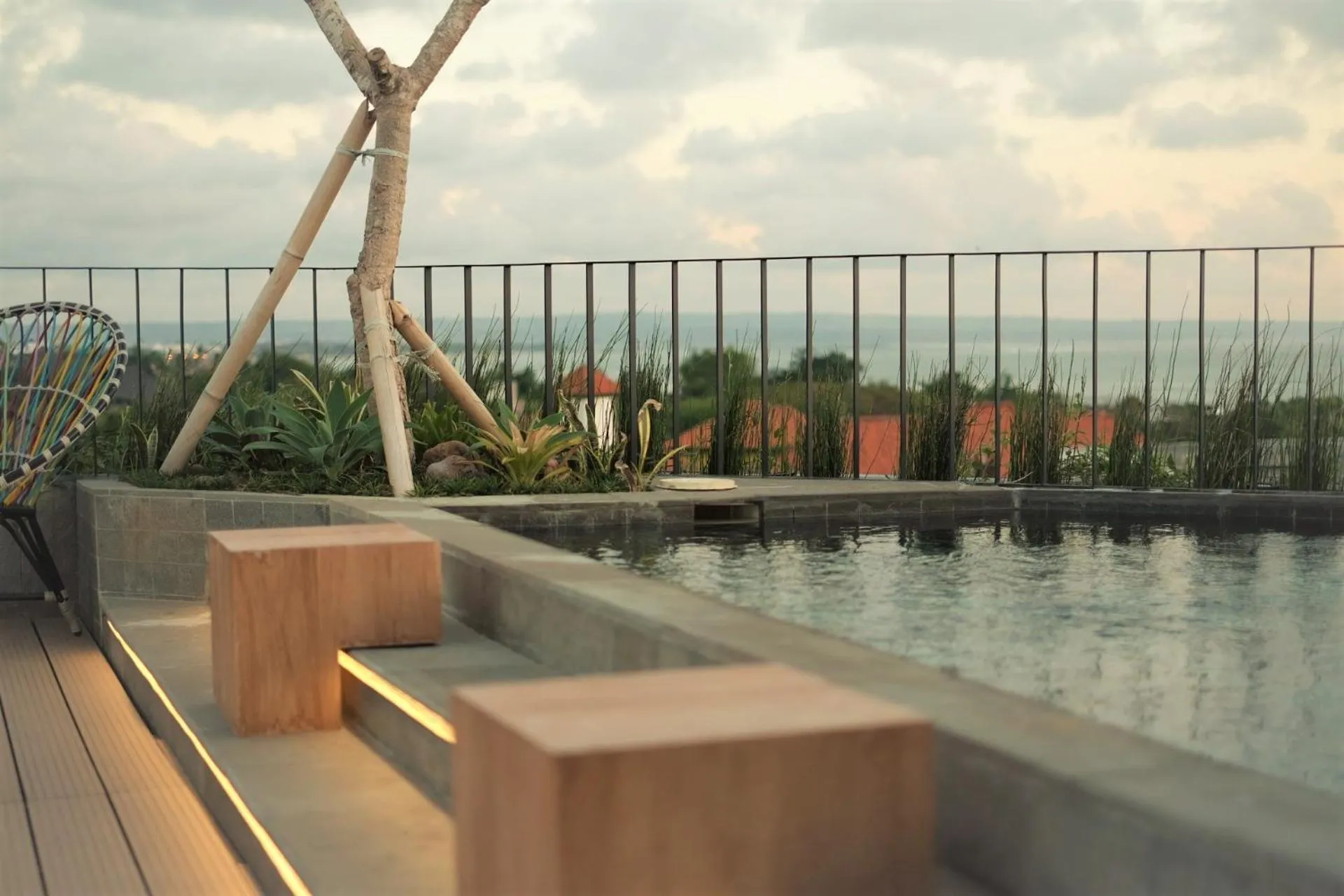 Sea view in Borough Capsule Hostel Bali