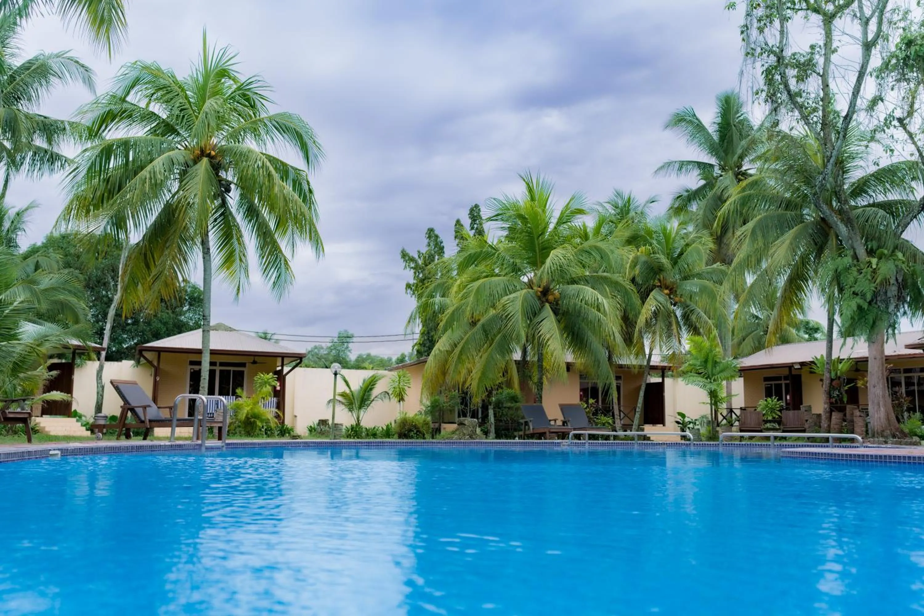 Pool view in Langkah Syabas Beach Resort