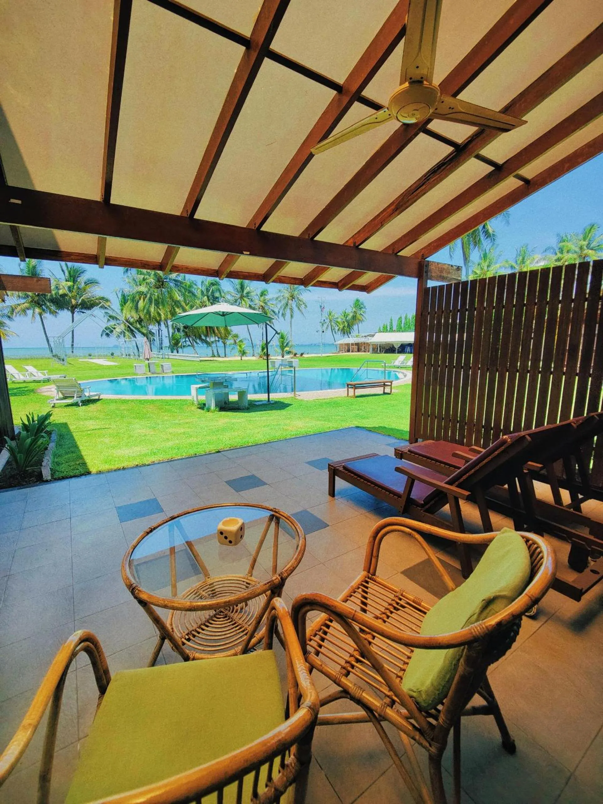 Swimming pool in Langkah Syabas Beach Resort
