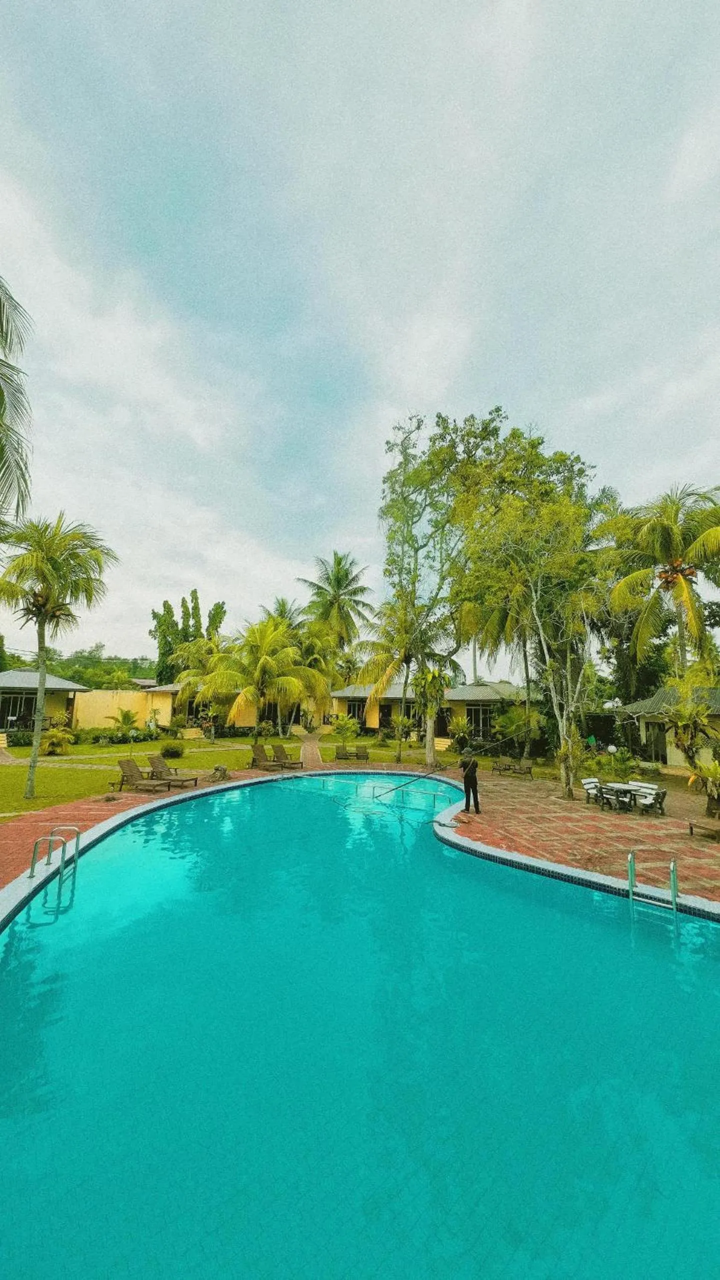 Swimming pool in Langkah Syabas Beach Resort