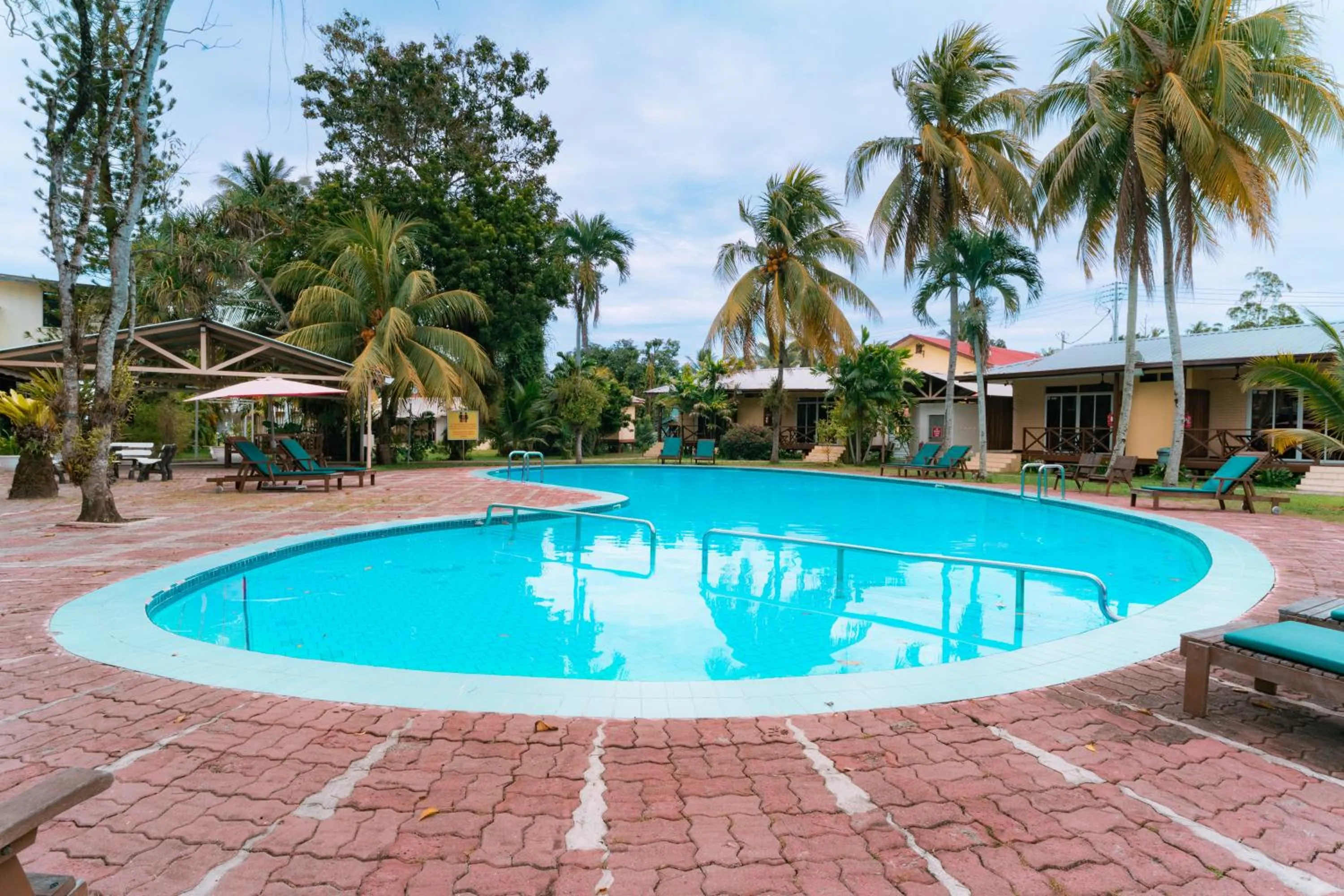 Swimming pool in Langkah Syabas Beach Resort