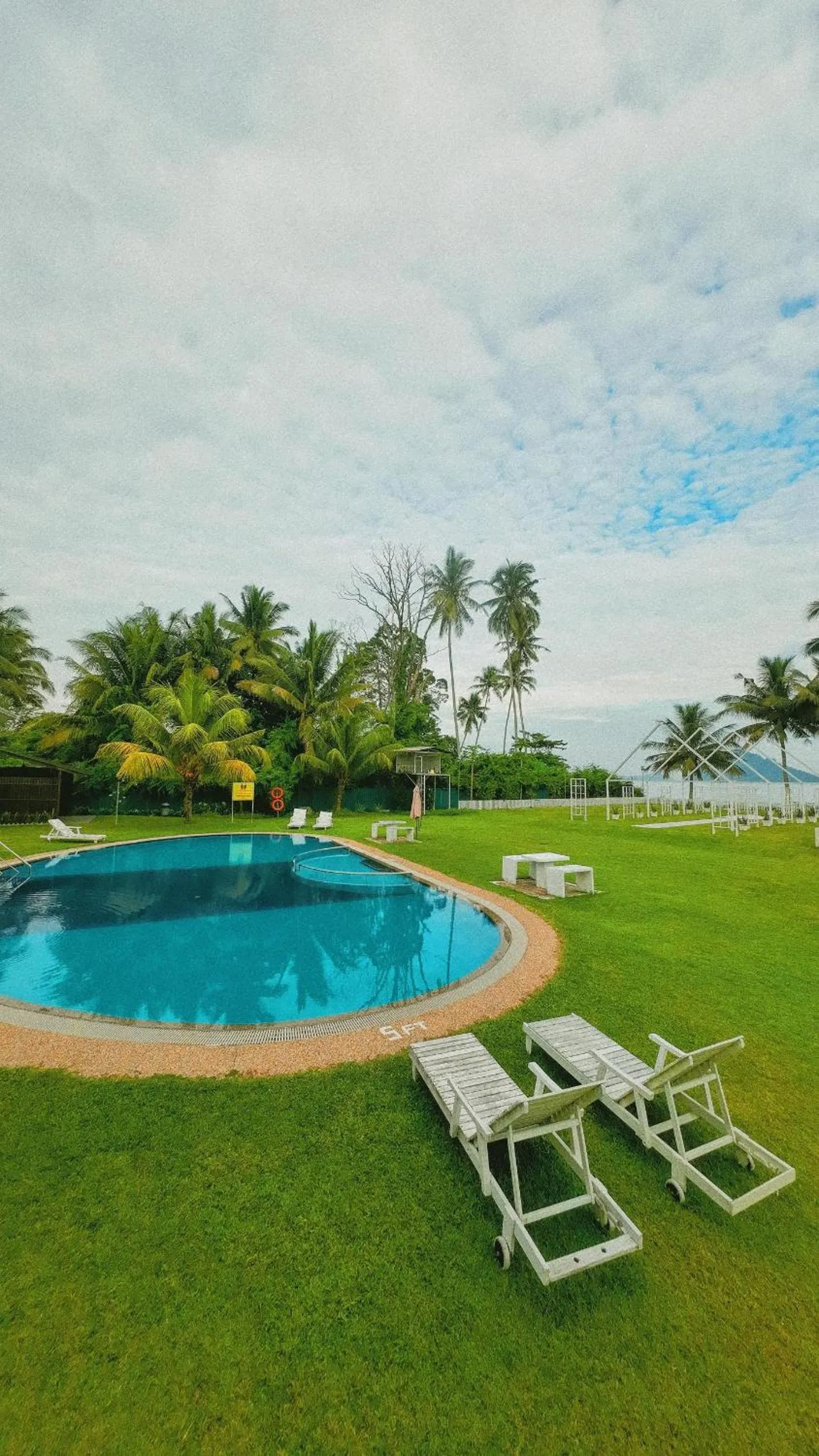 Swimming pool in Langkah Syabas Beach Resort