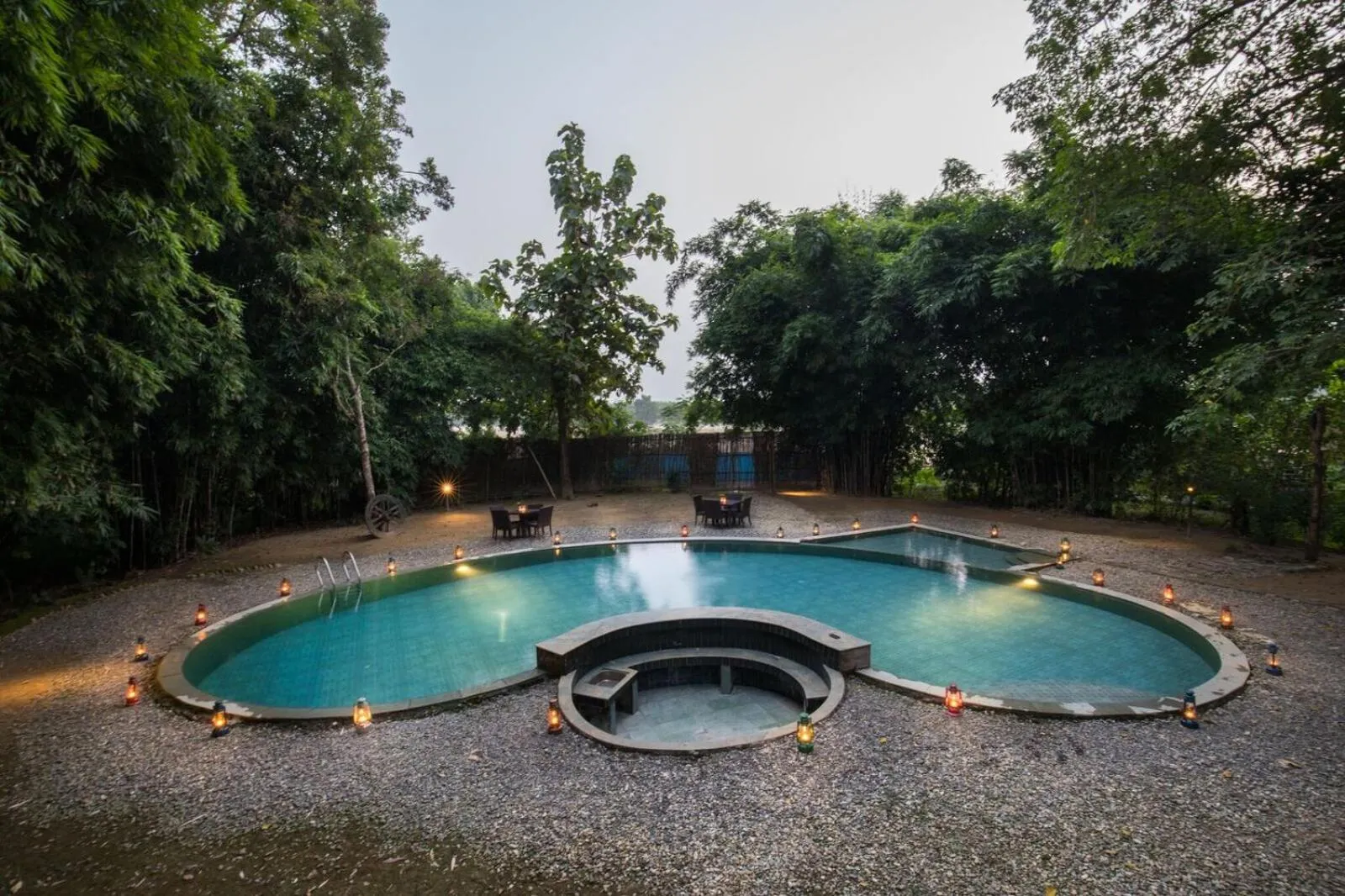 Pool view in Jagatpur Lodge by Annapurna