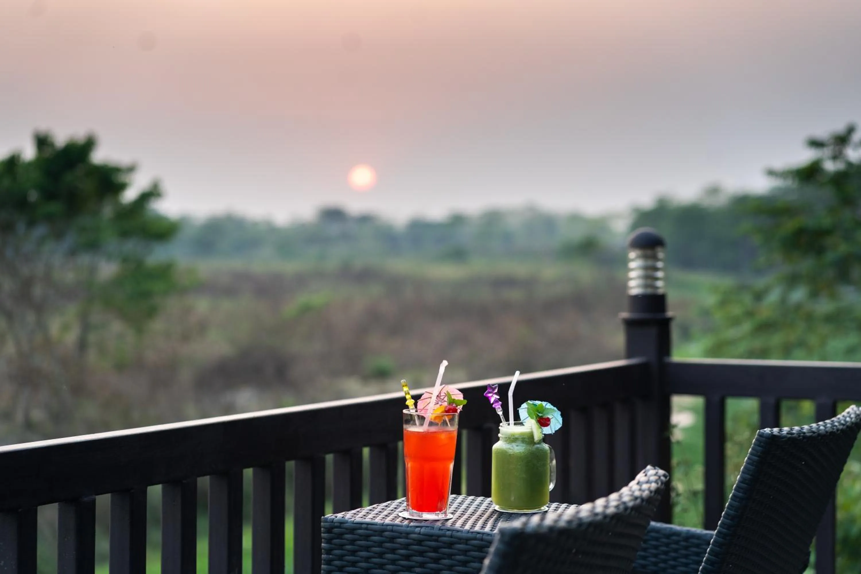 Sunset in Jagatpur Lodge by Annapurna