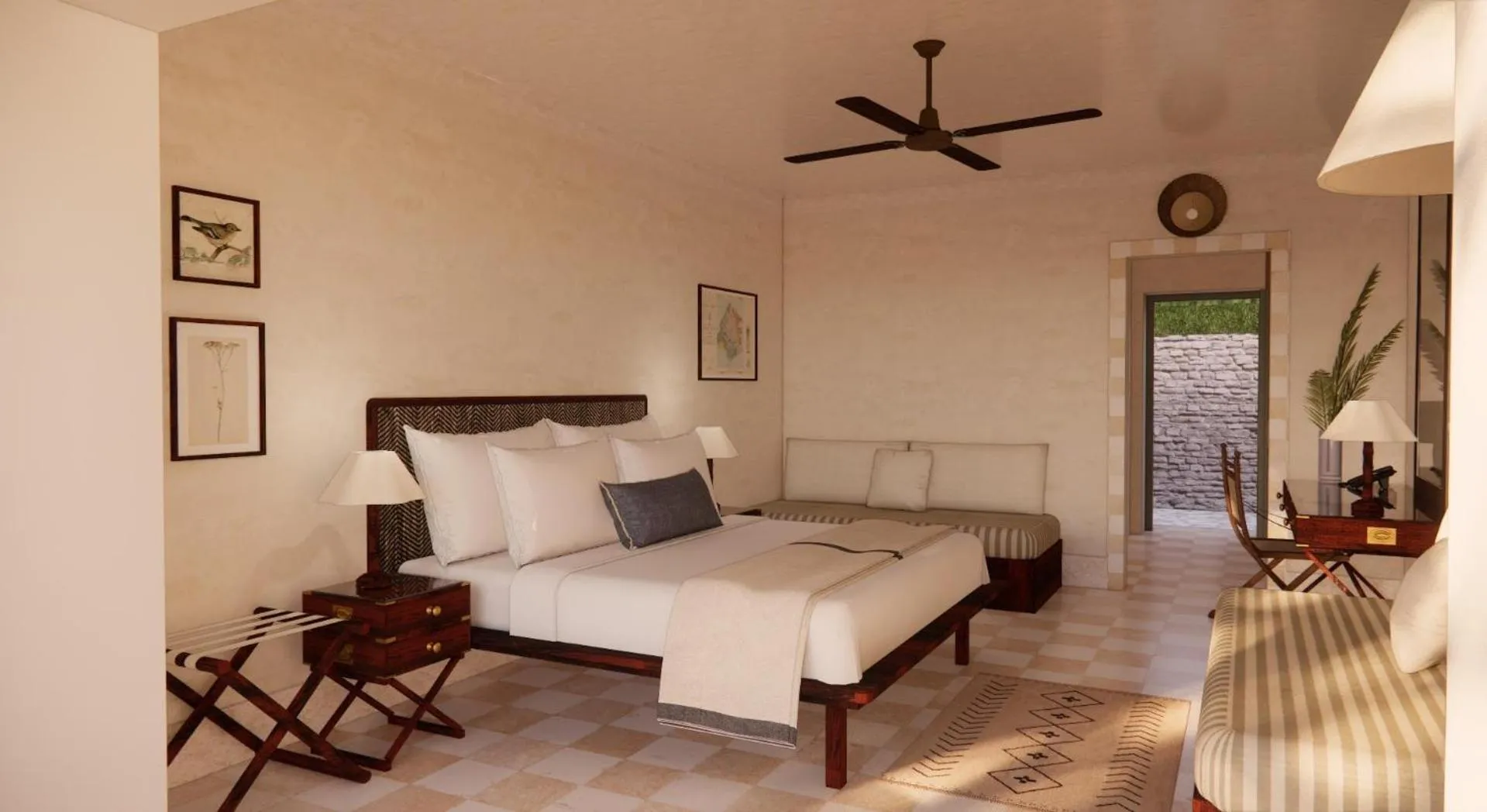 Photo of the whole room, Bed in Makryammos