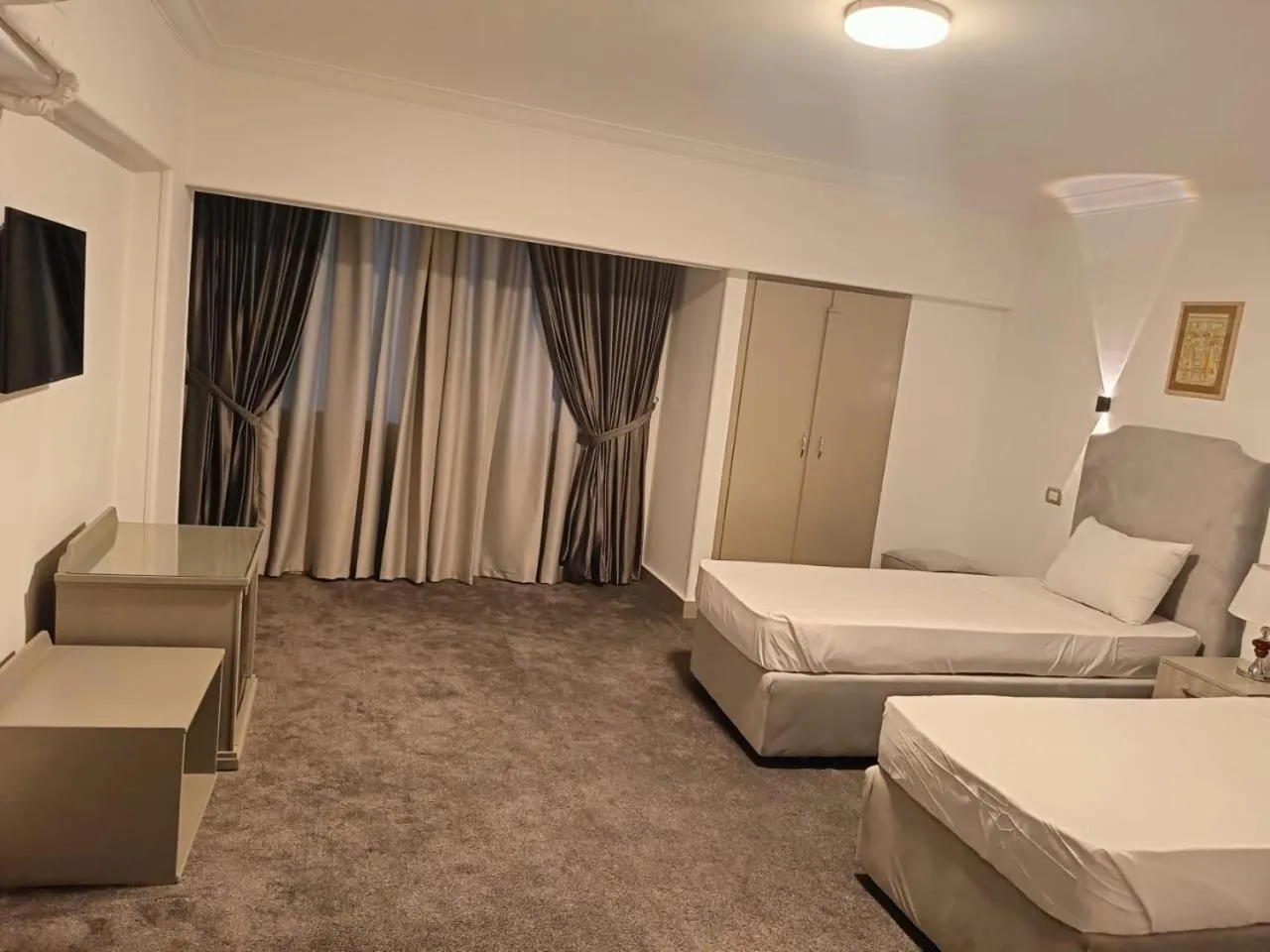 View (from property/room), Bed in Aura Inn Hotel Cairo