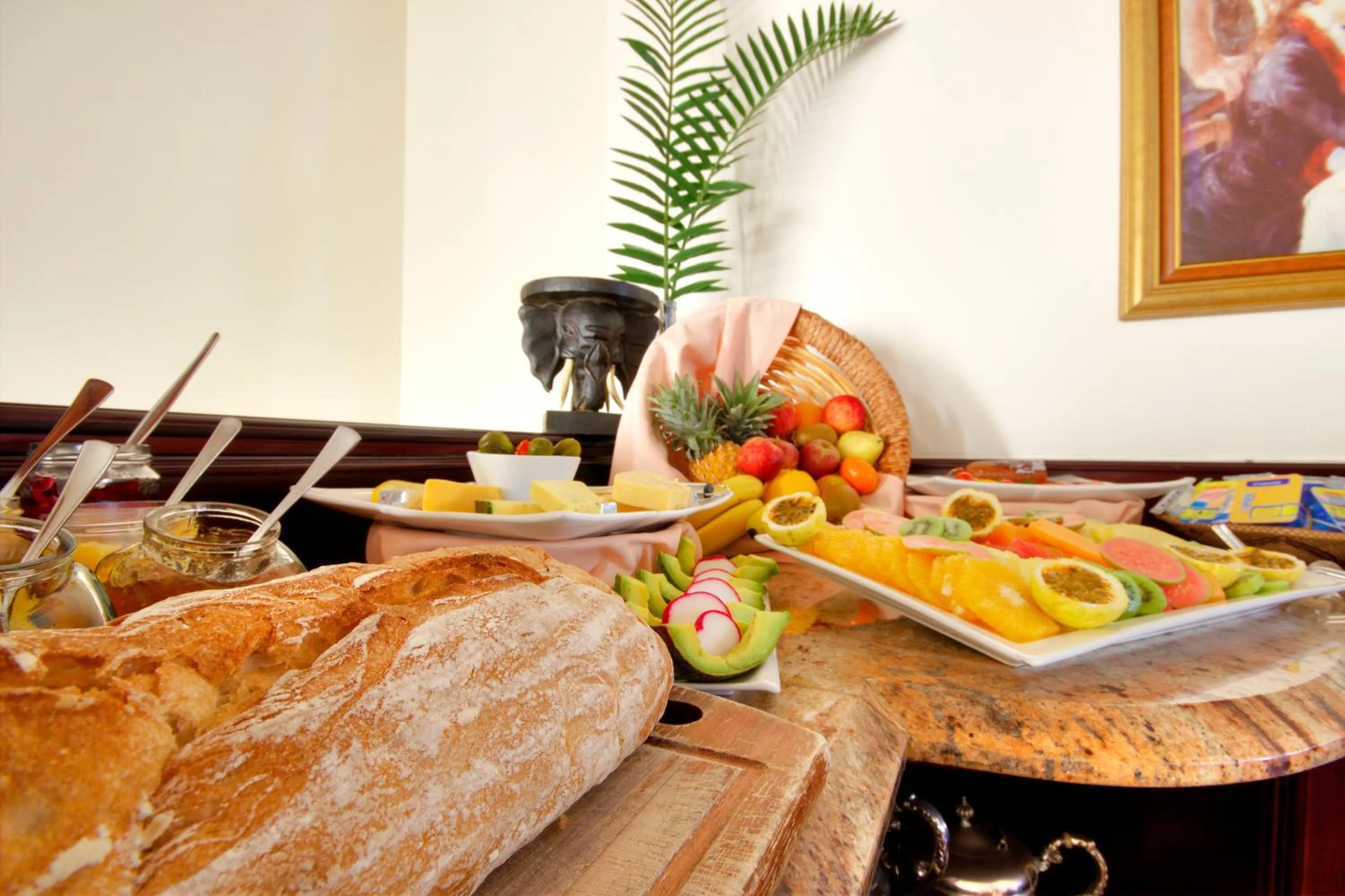 Buffet breakfast in St. Lucia Wetlands Guest House