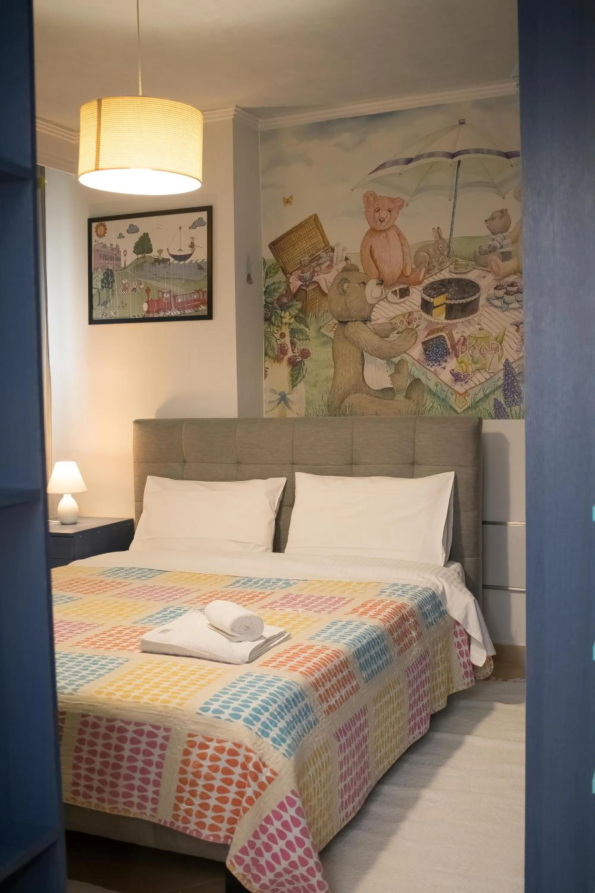 Bed in Luxury Family Villa Meteora