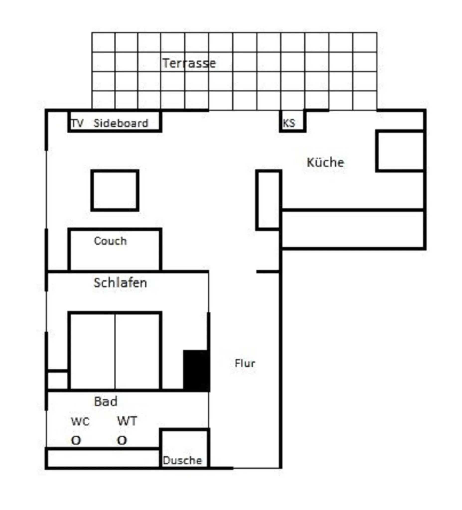 Floor plan in Ferienwohnung im Rosental