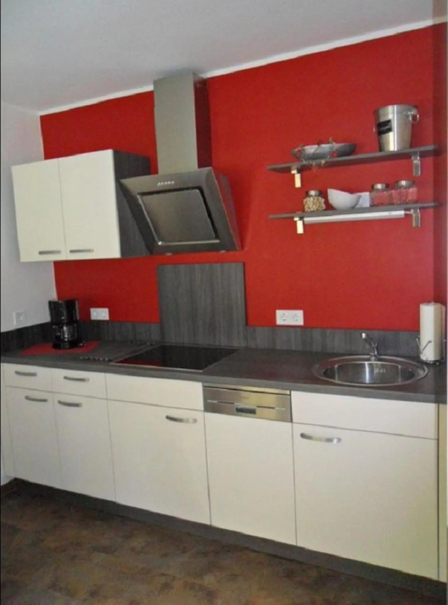 Kitchen or kitchenette in Ferienwohnung im Rosental