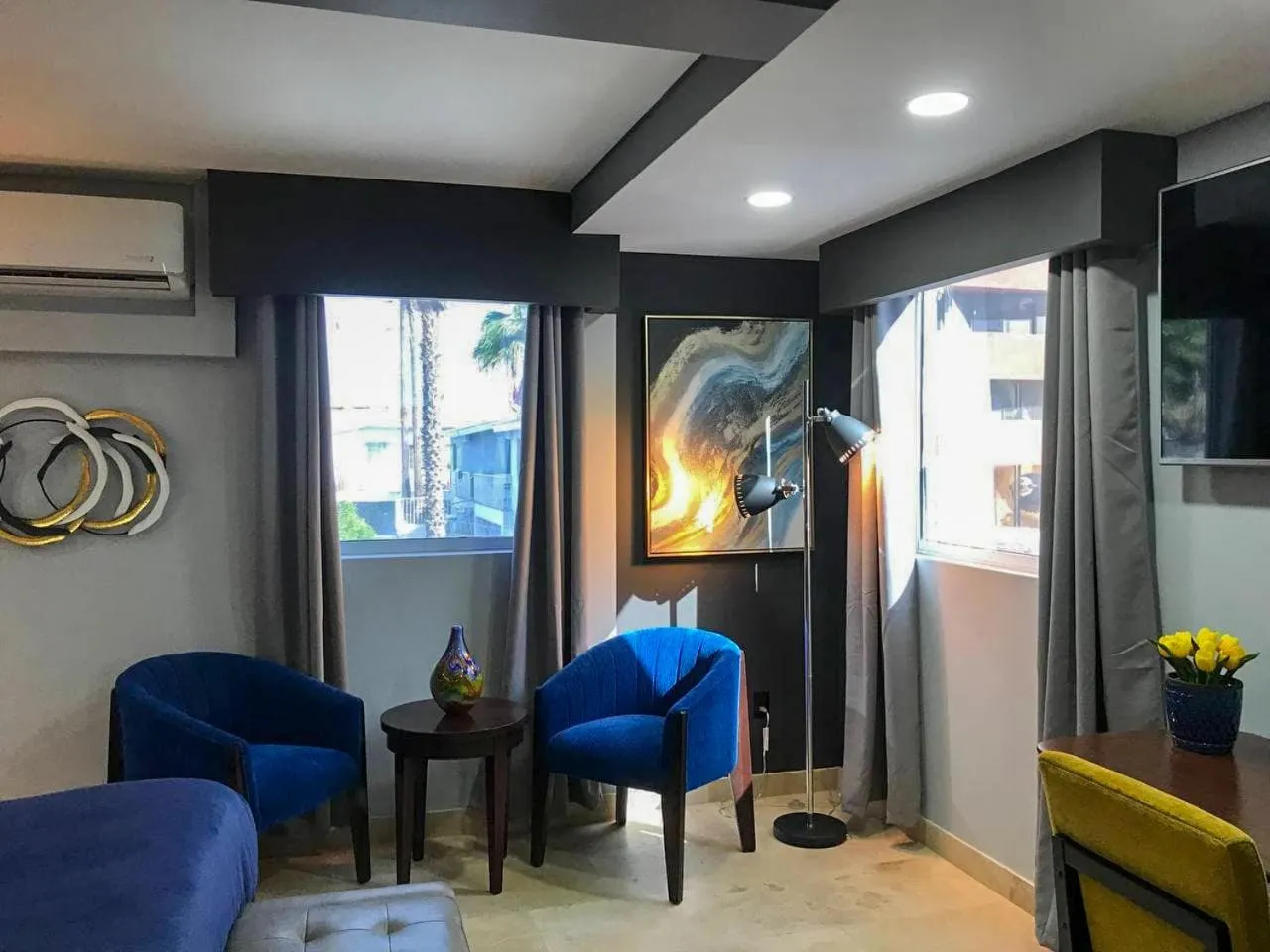 Seating area in Rio Suites