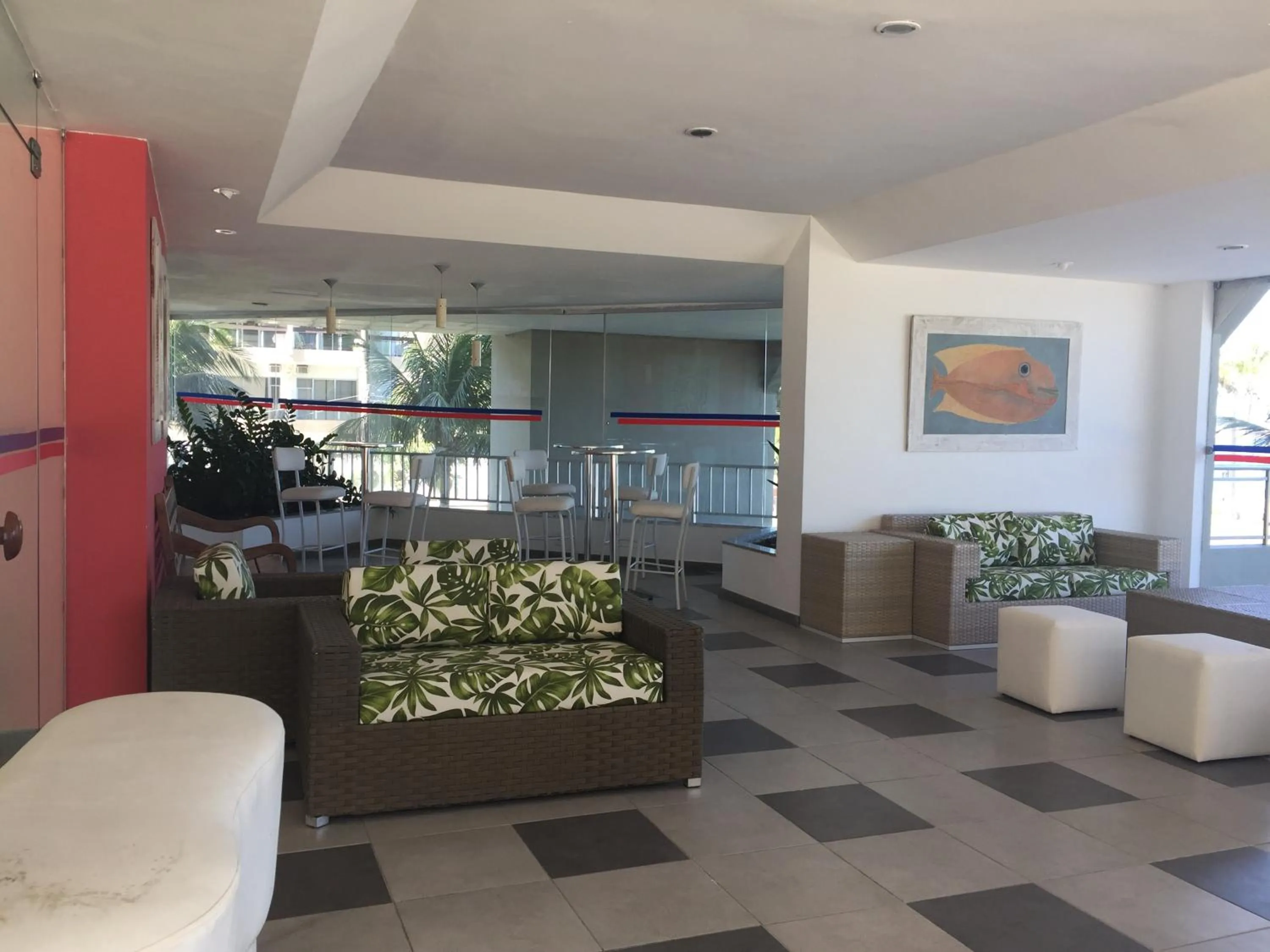 Patio in Apartamento na Praia da Barra