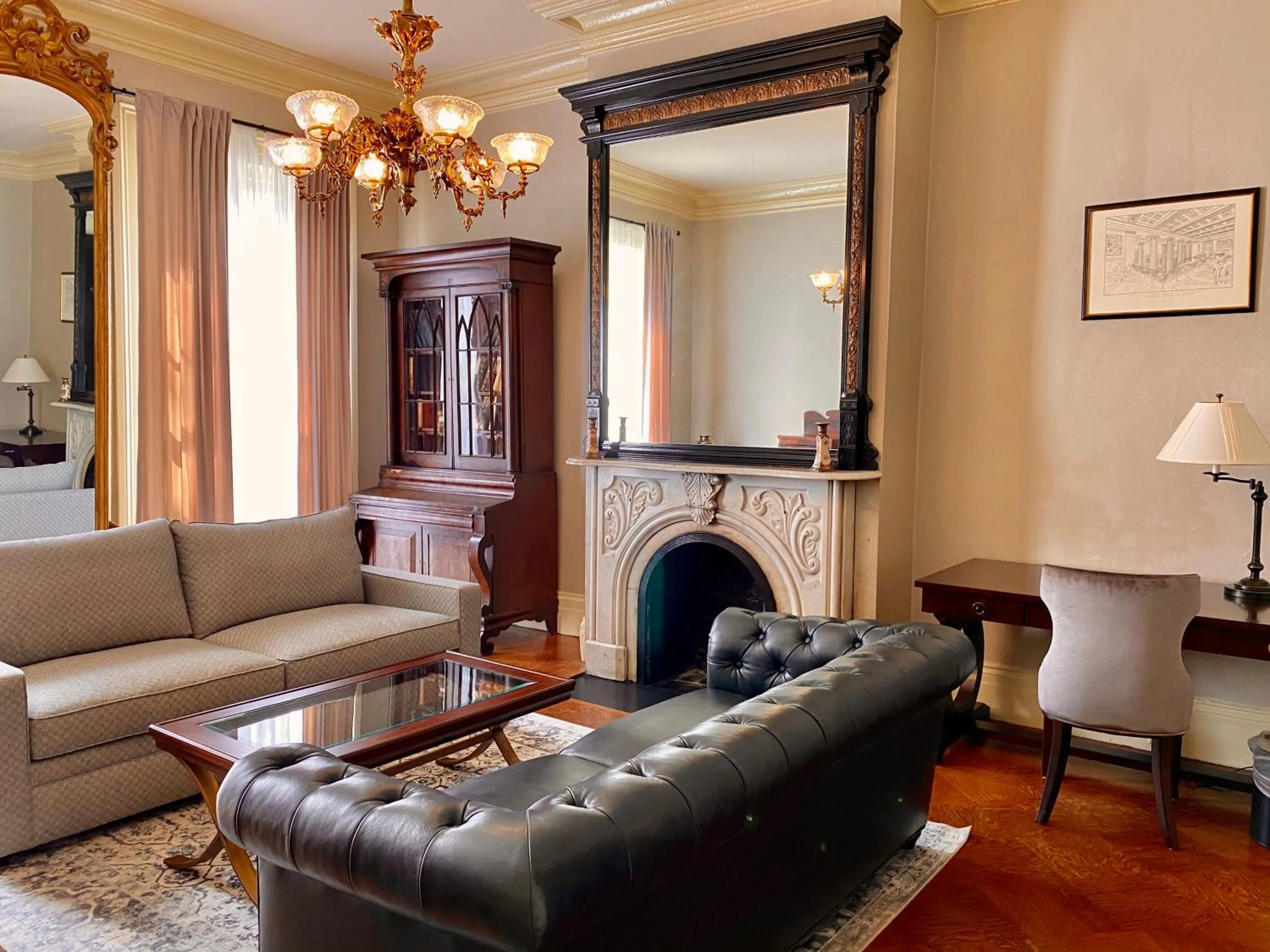Seating area in Linden Row Inn