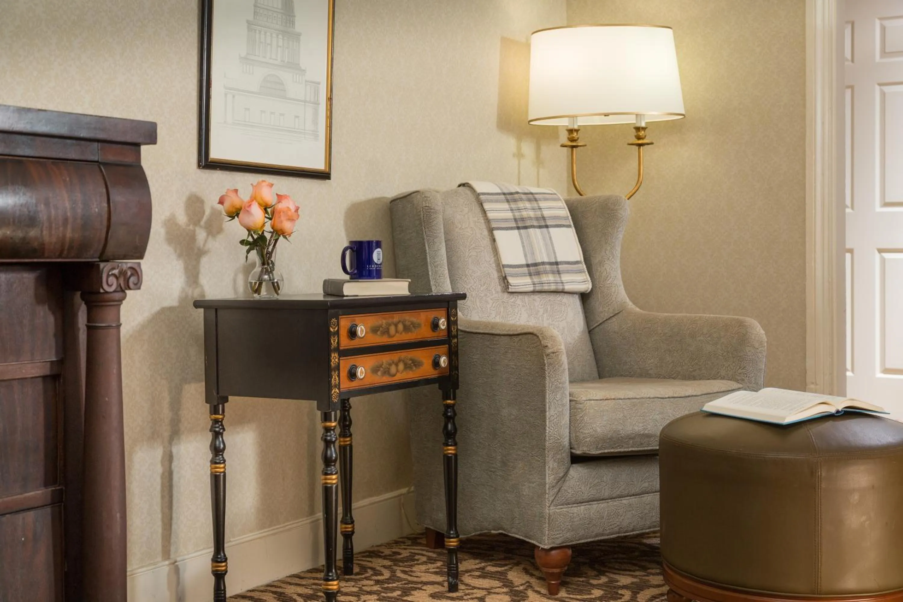 Seating area in Linden Row Inn