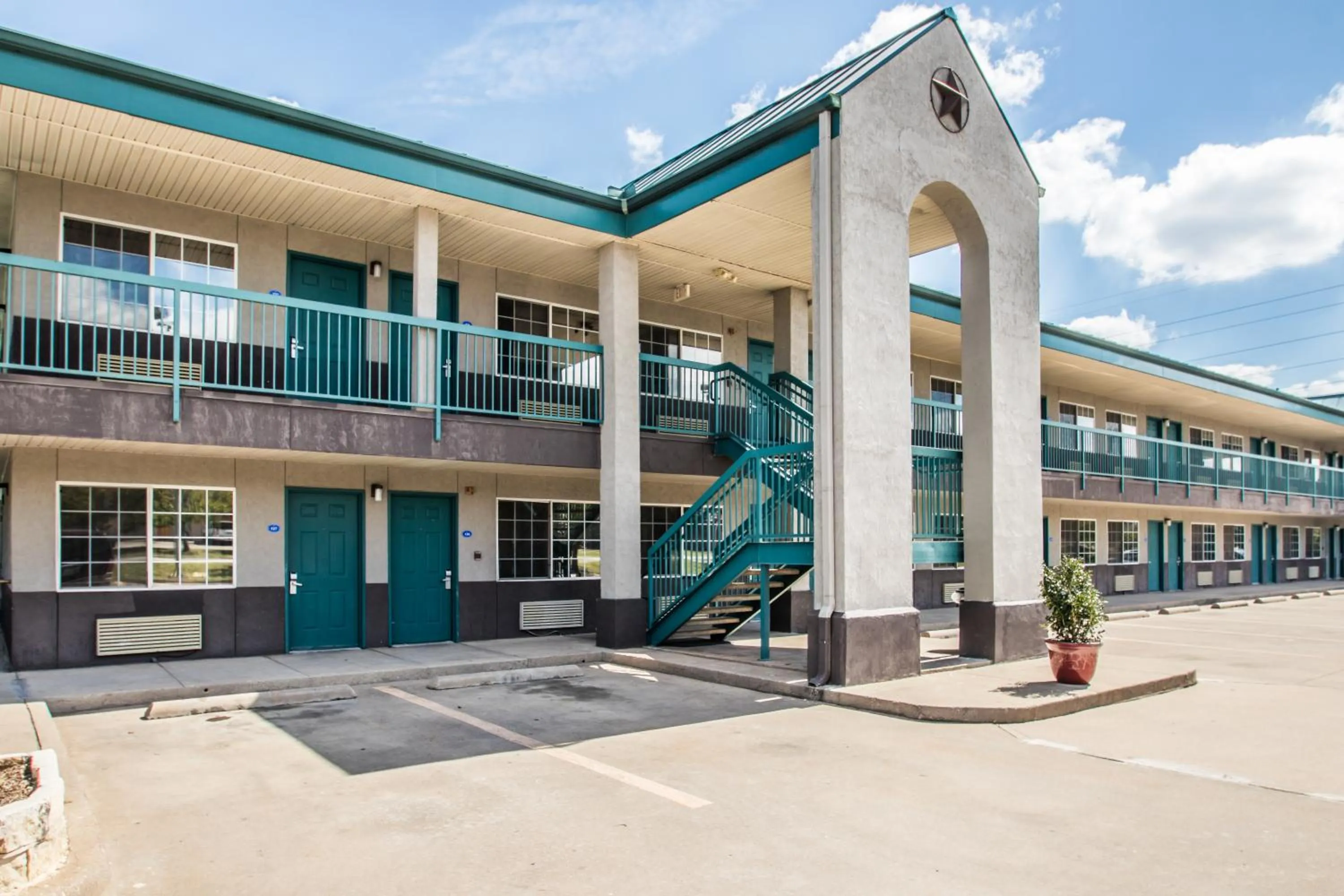 Property building in Americas Best Value Inn Fort Worth