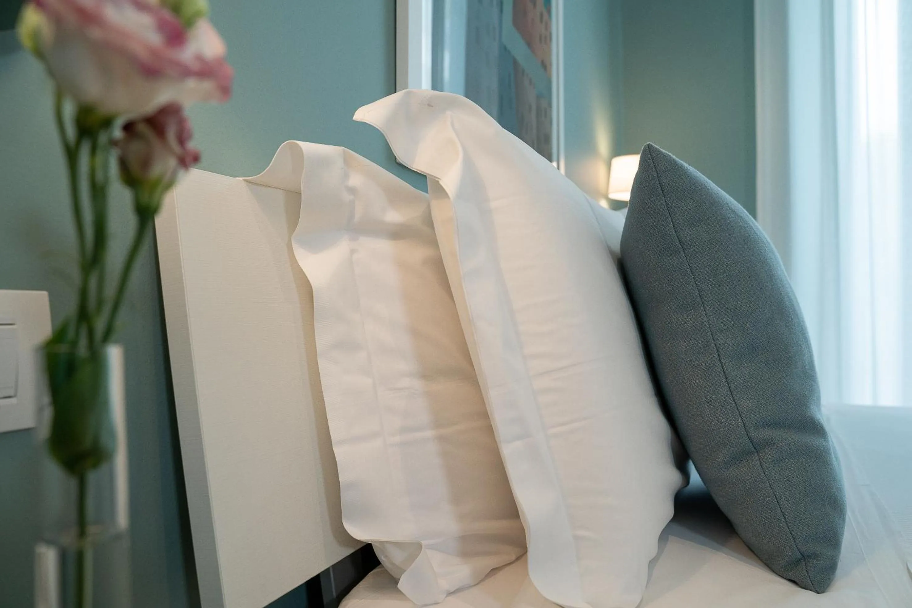 Decorative detail, Bed in Blu Hotel