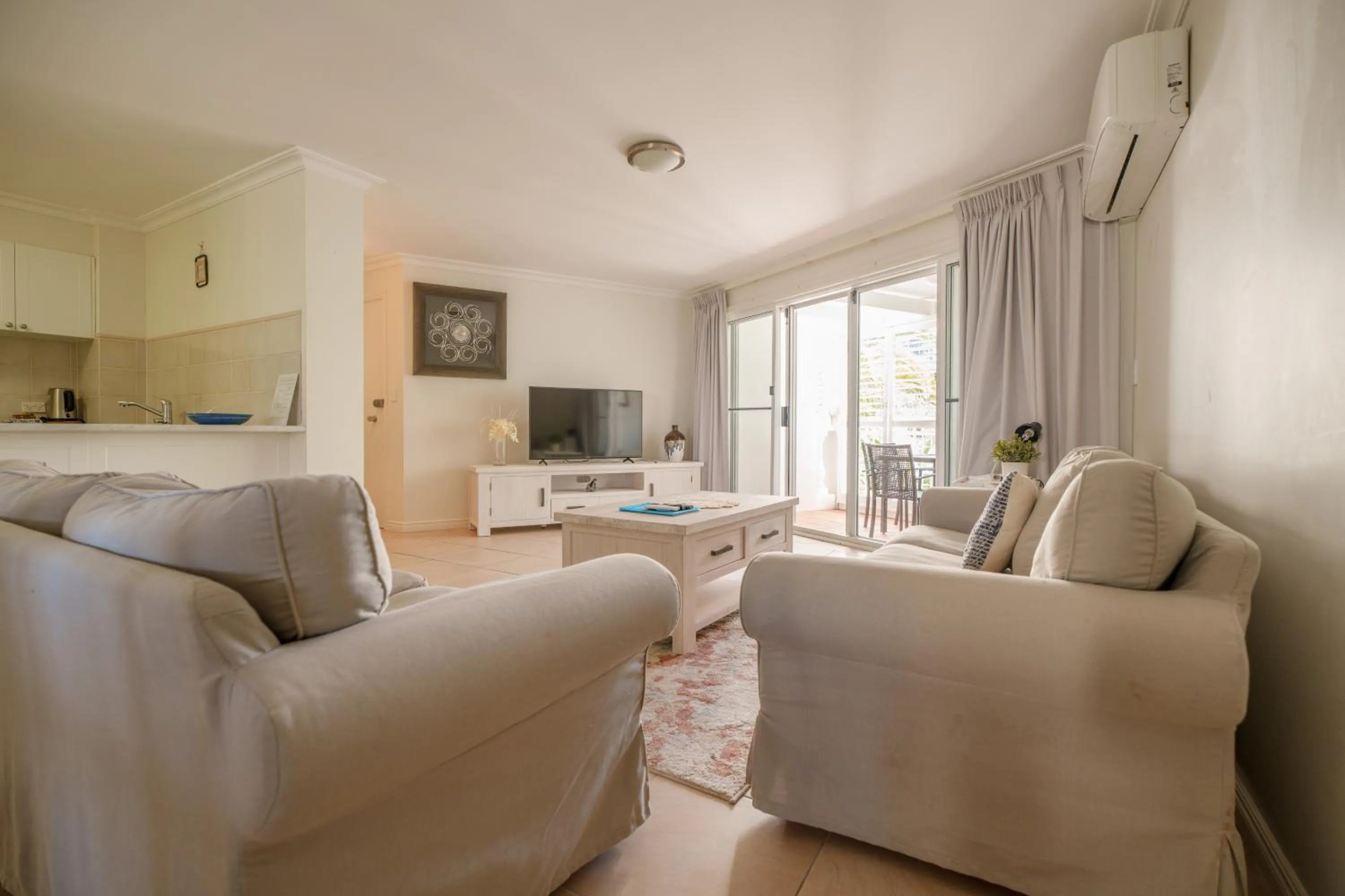 Living room in La Grande Apartments