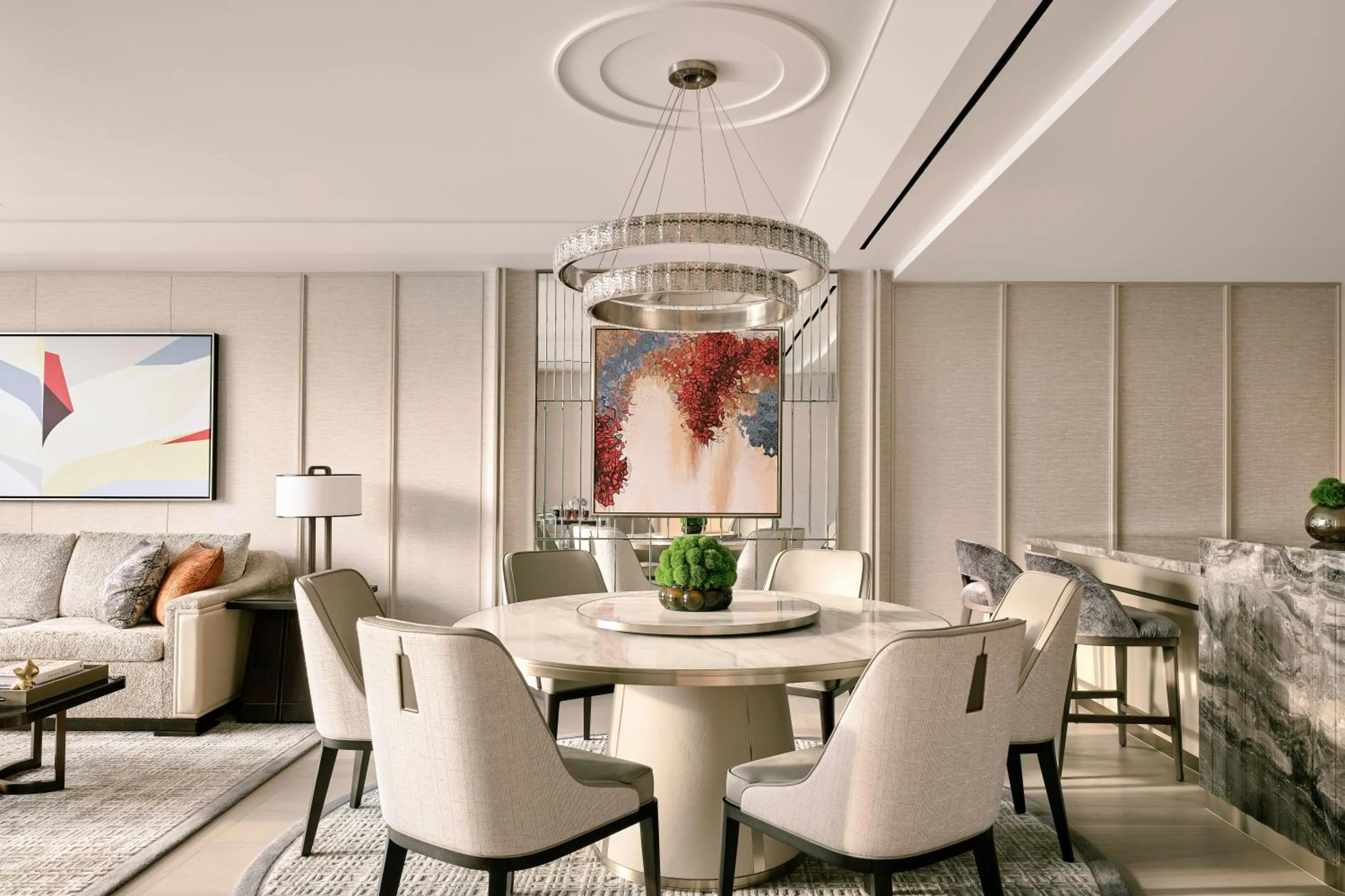 Dining area in Marina Bay Sands