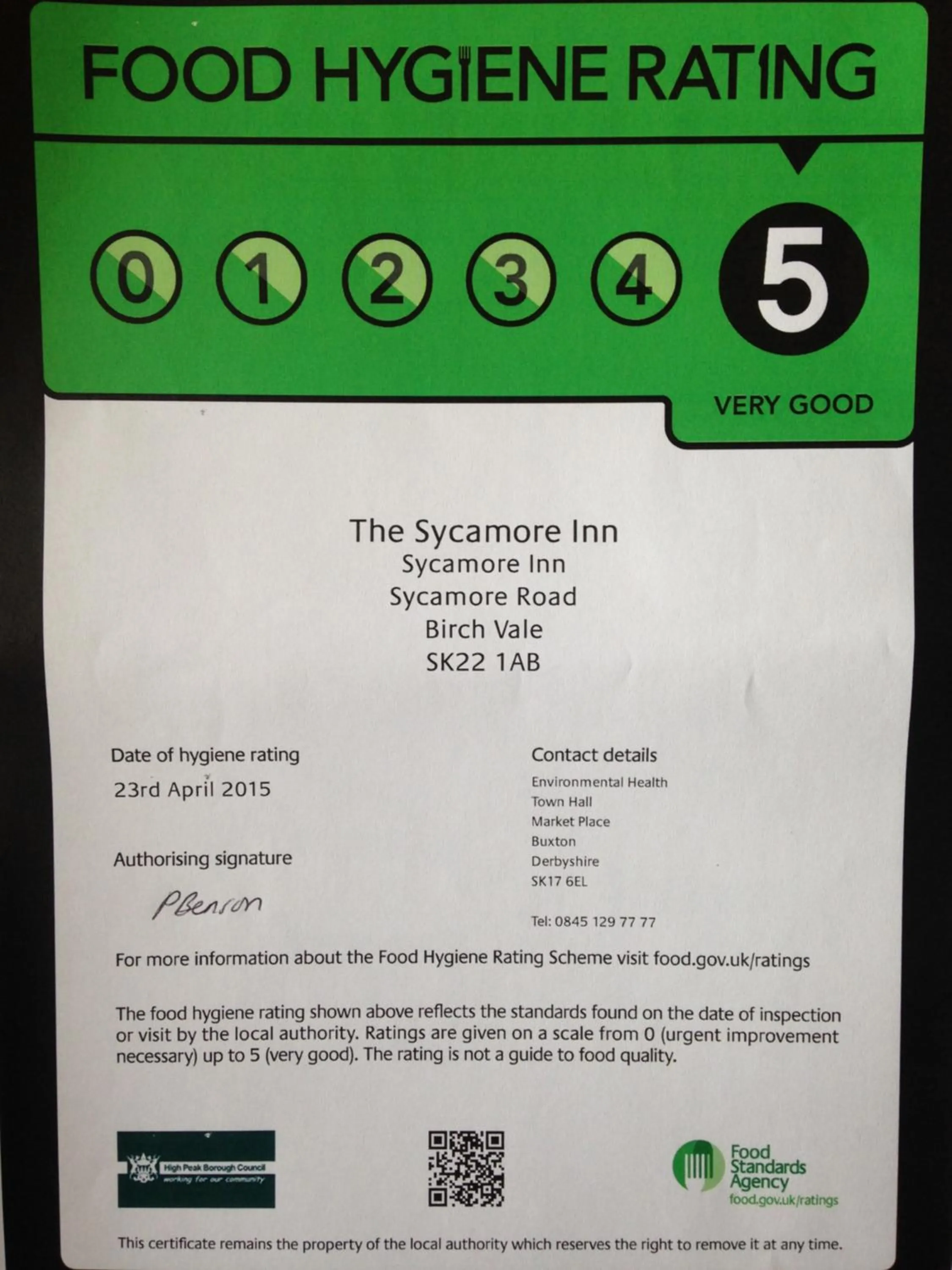 Food in The Sycamore Inn