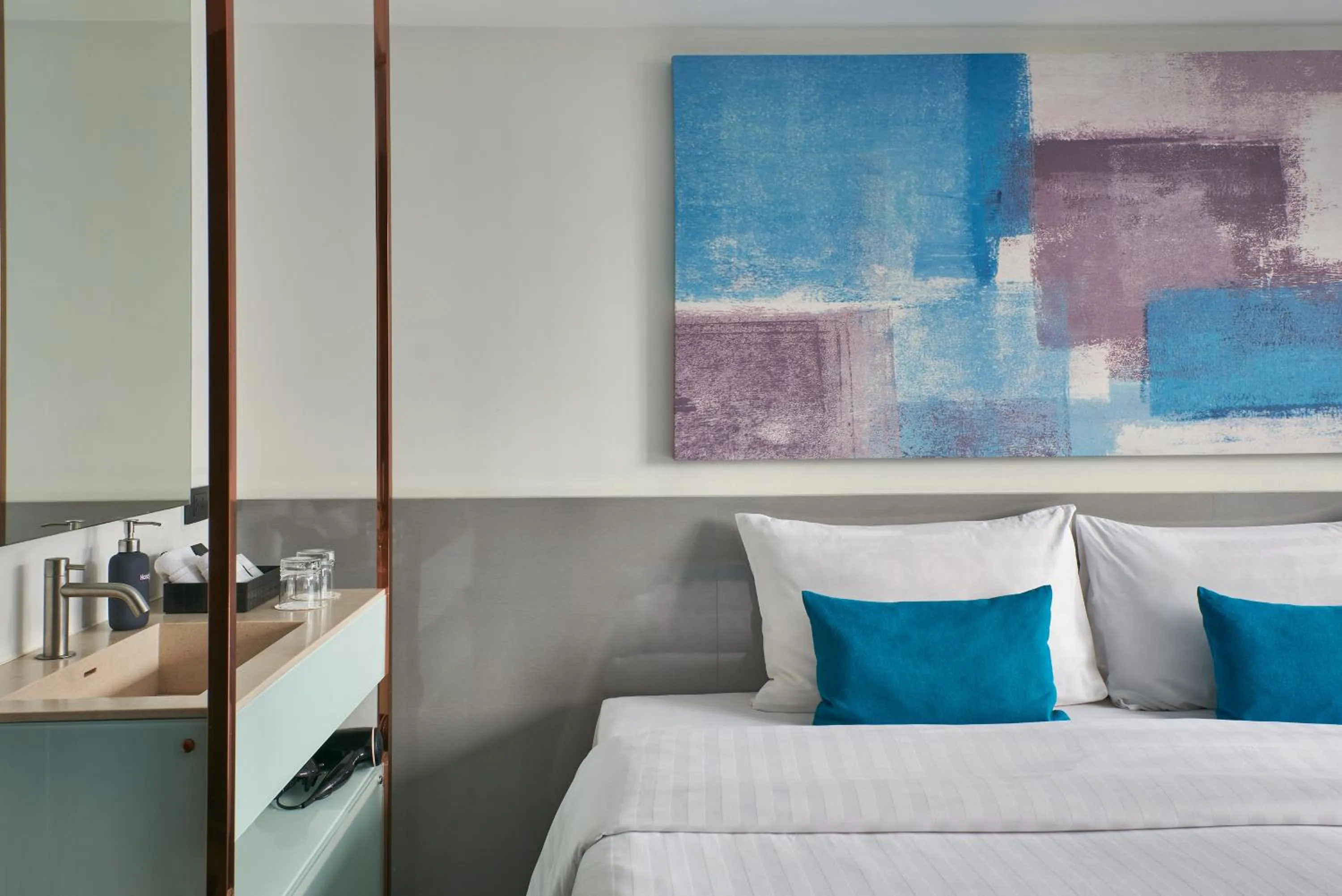 Bed in Sora Hotel Silom