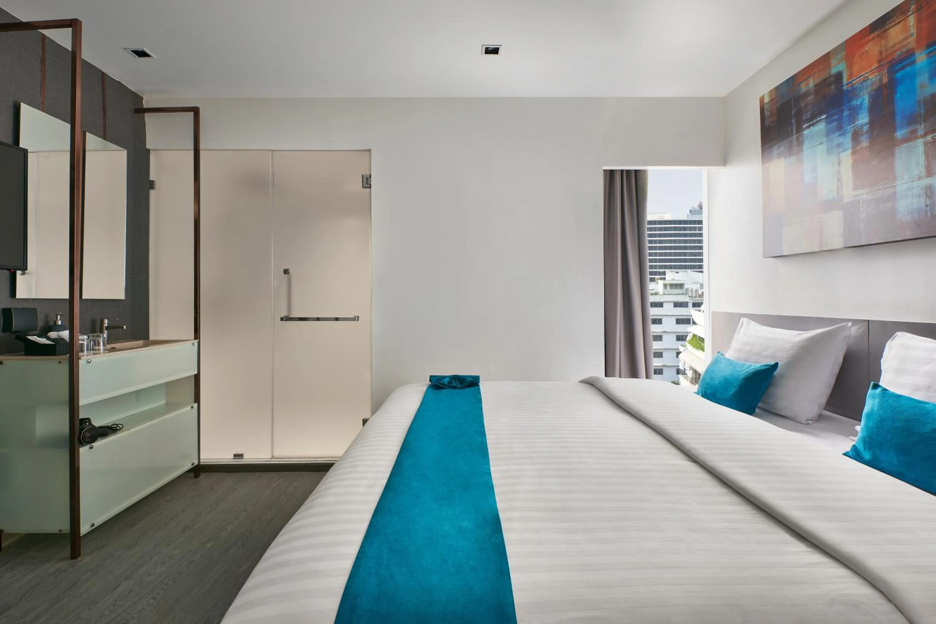 Bed in Sora Hotel Silom