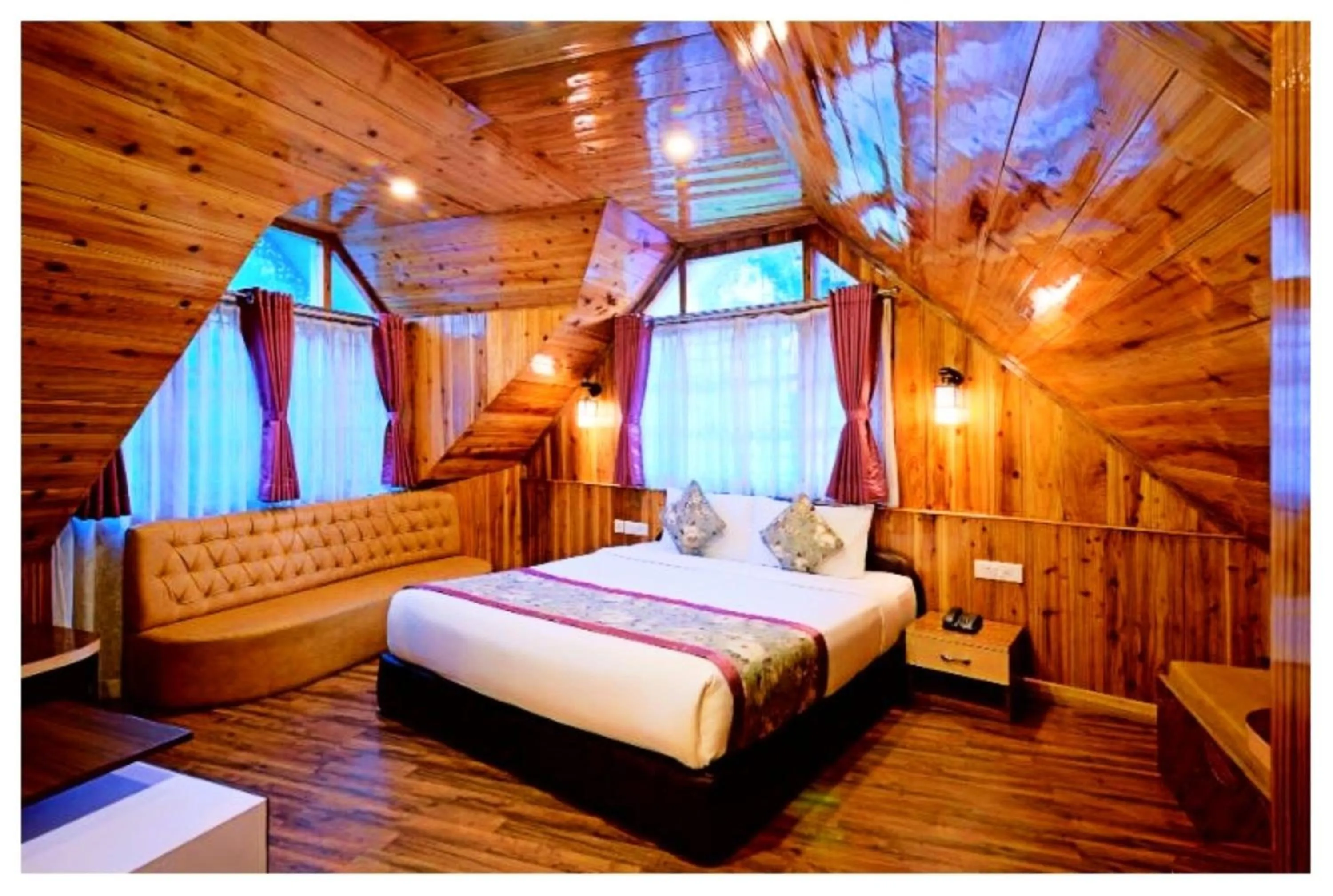 Bed in Hotel Zambala Retreat & Spa Darjeeling