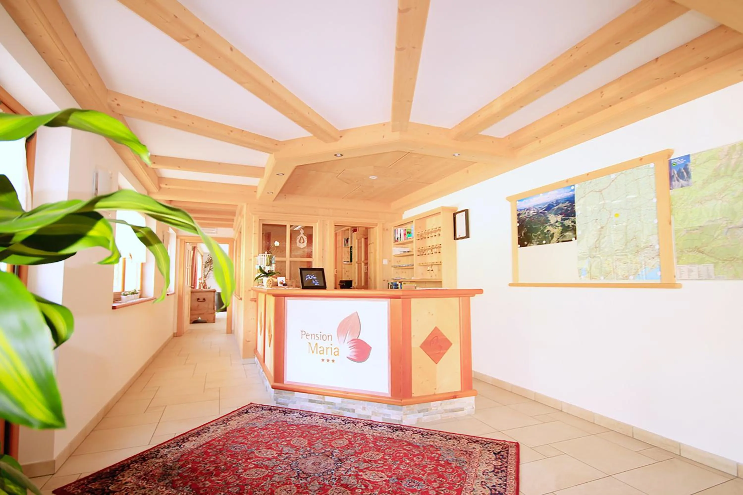 Lobby or reception in Pension Maria