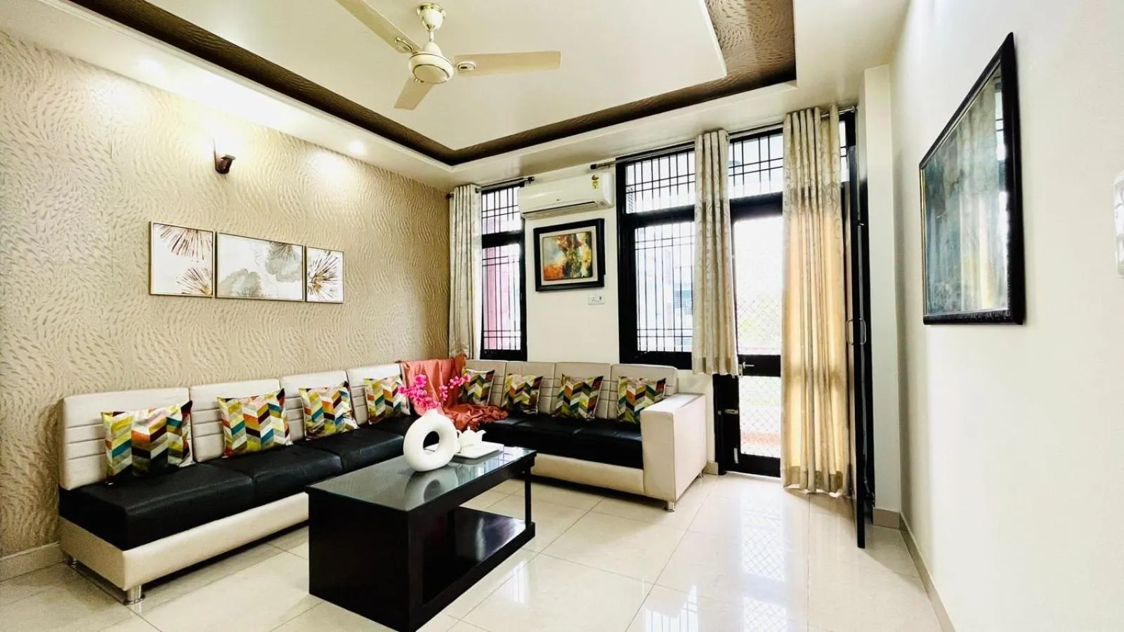 Living room in Olive Service Apartments Jaipur - Vaishali Nagar