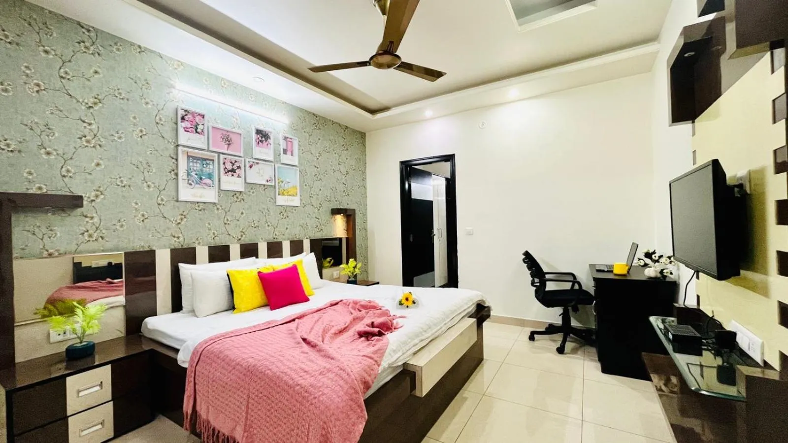 Bedroom, Bed in Olive Service Apartments Jaipur - Vaishali Nagar