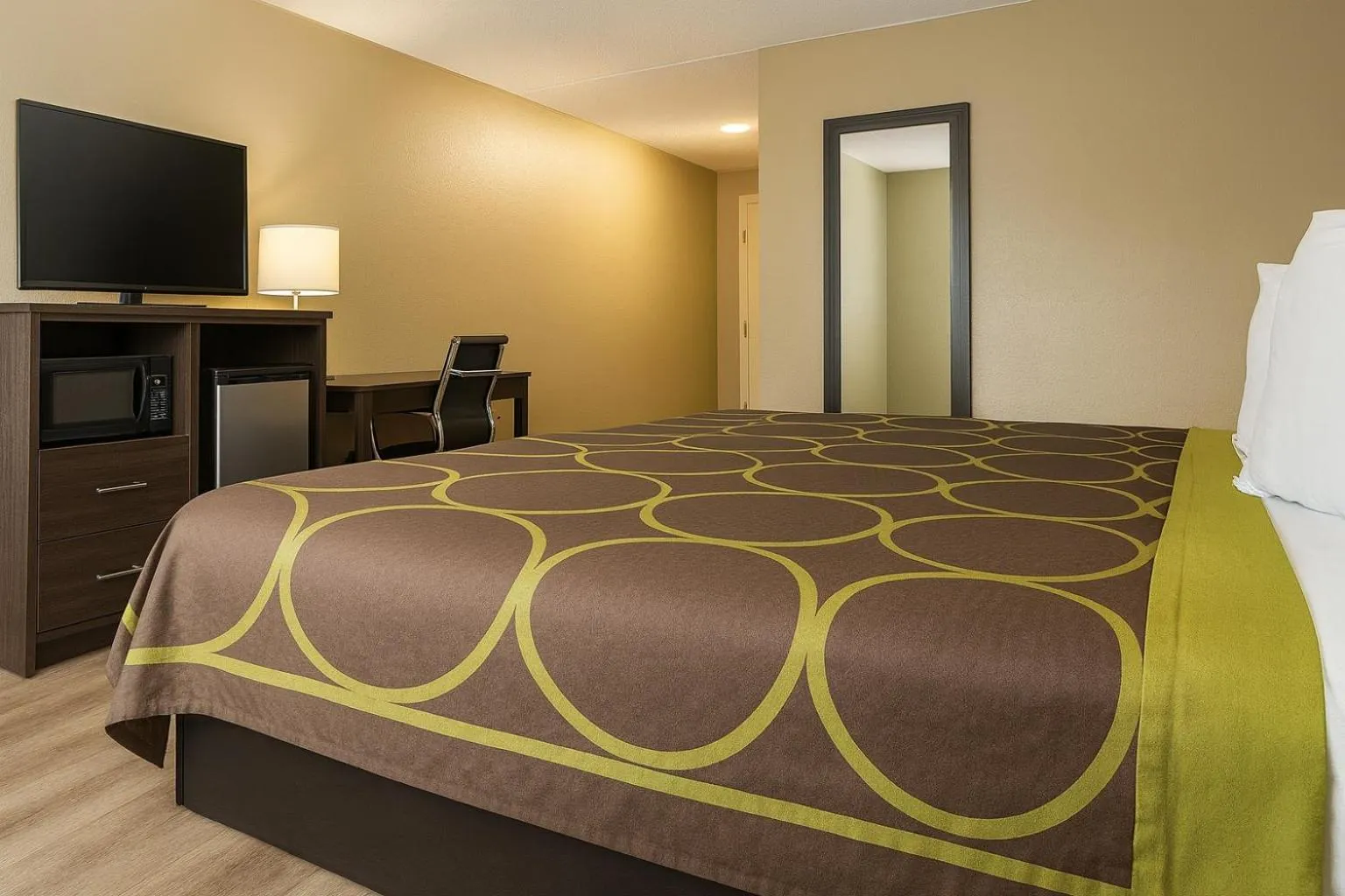 Bed in Super 8 by Wyndham Indianapolis South
