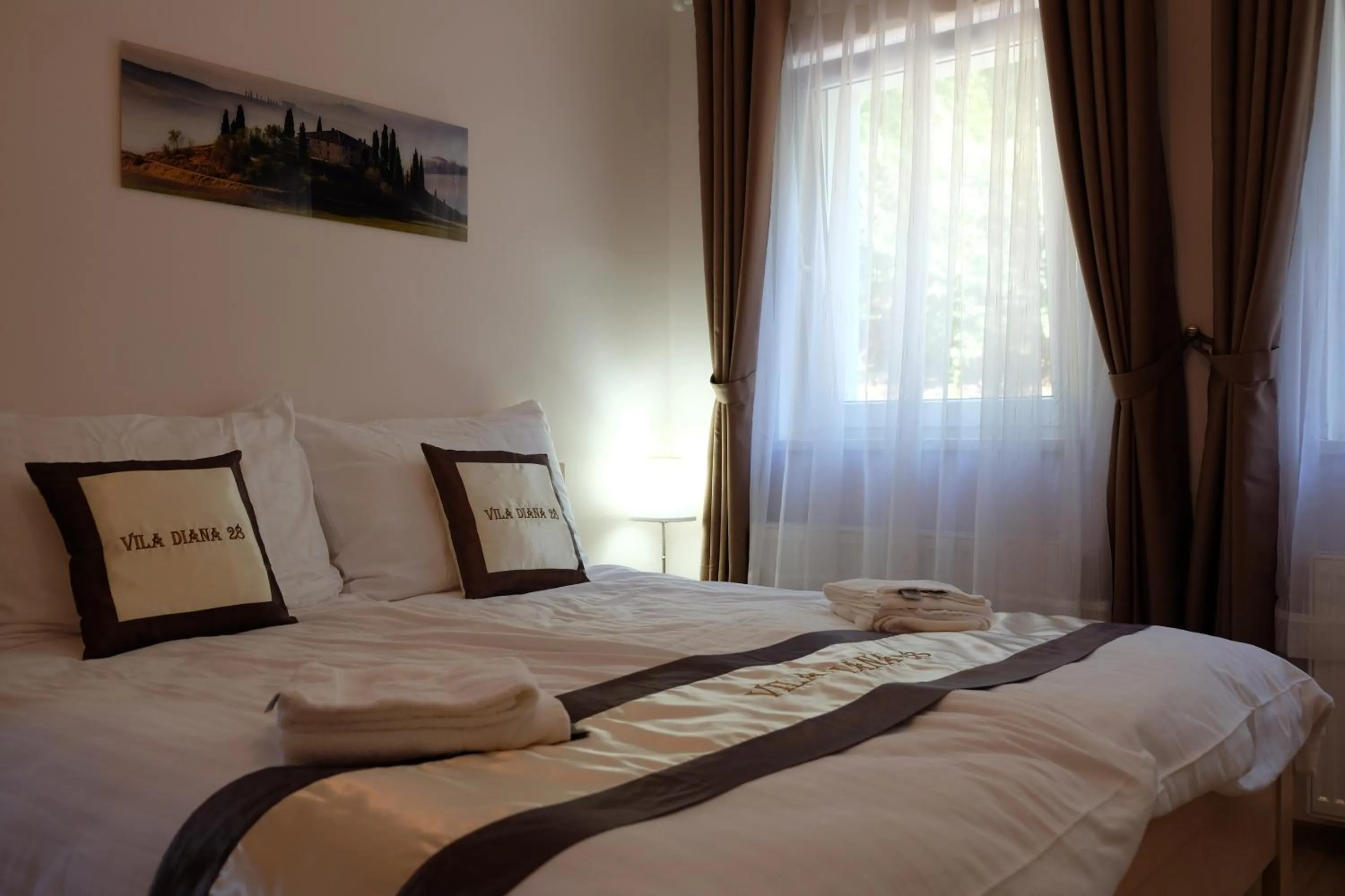 Bed in Diana Apartments Karlovy Vary