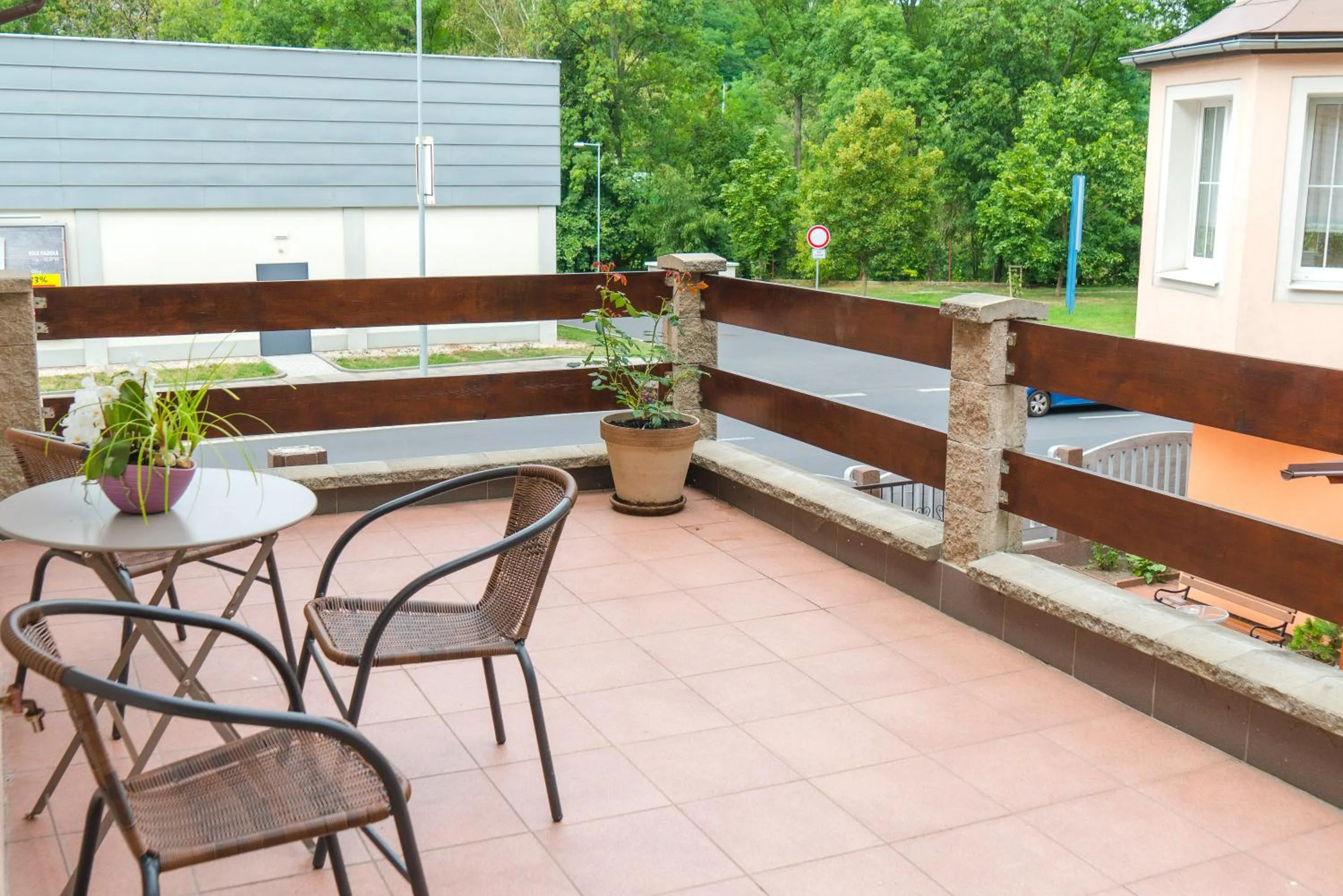 Balcony/Terrace in Diana Apartments Karlovy Vary
