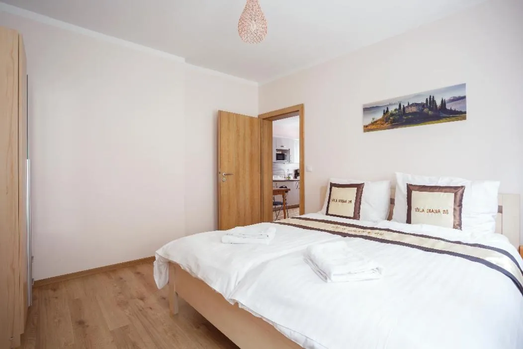 Bed in Diana Apartments Karlovy Vary