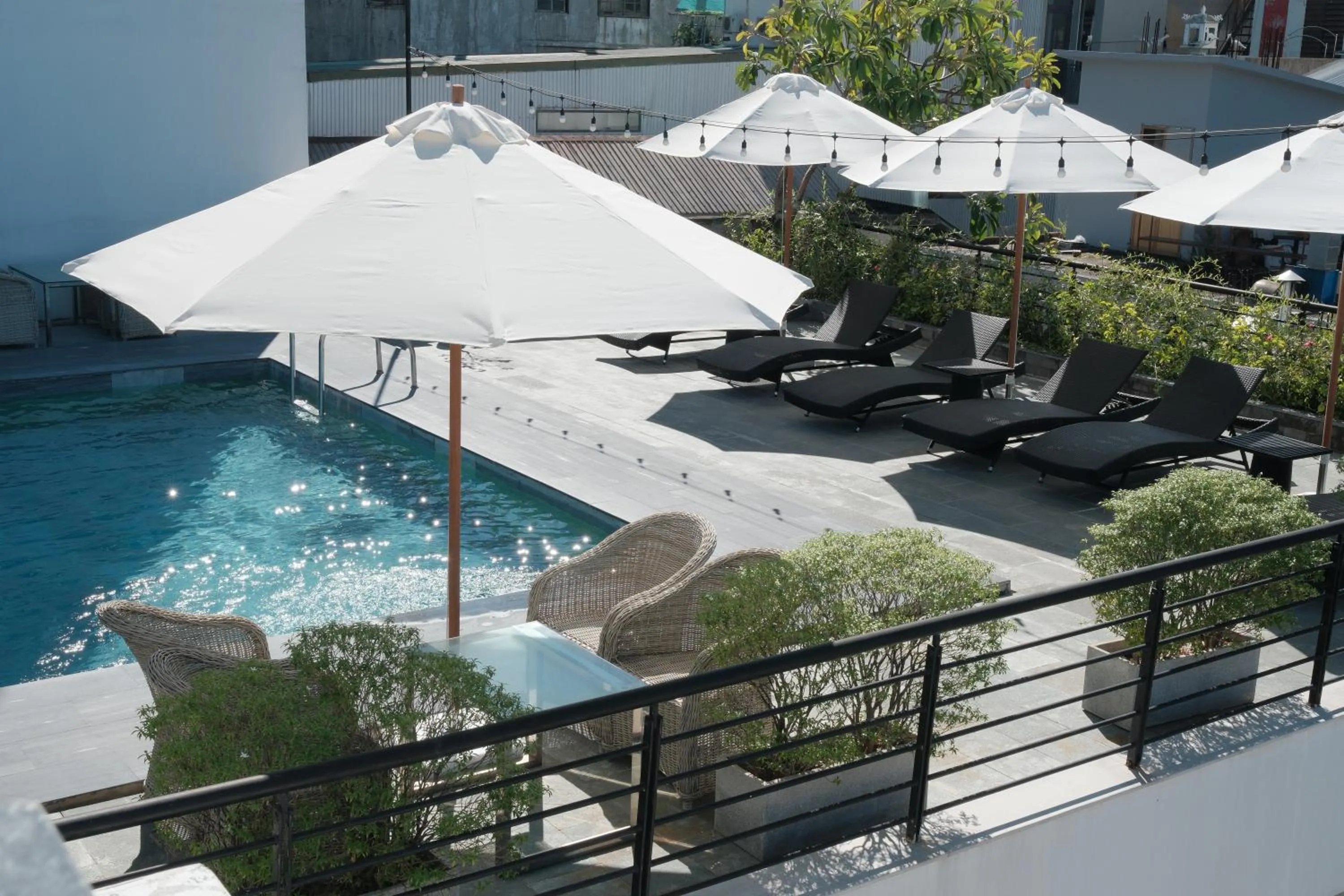 Pool view in Rosaleen Boutique Hotel