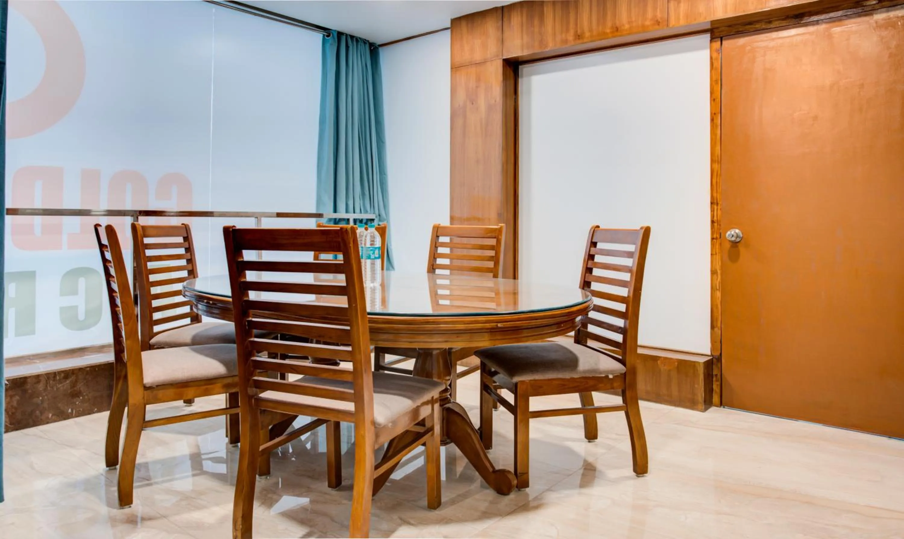 Dining area in Treebo Golden Inn, 700 Mtrs From Promenade Beach