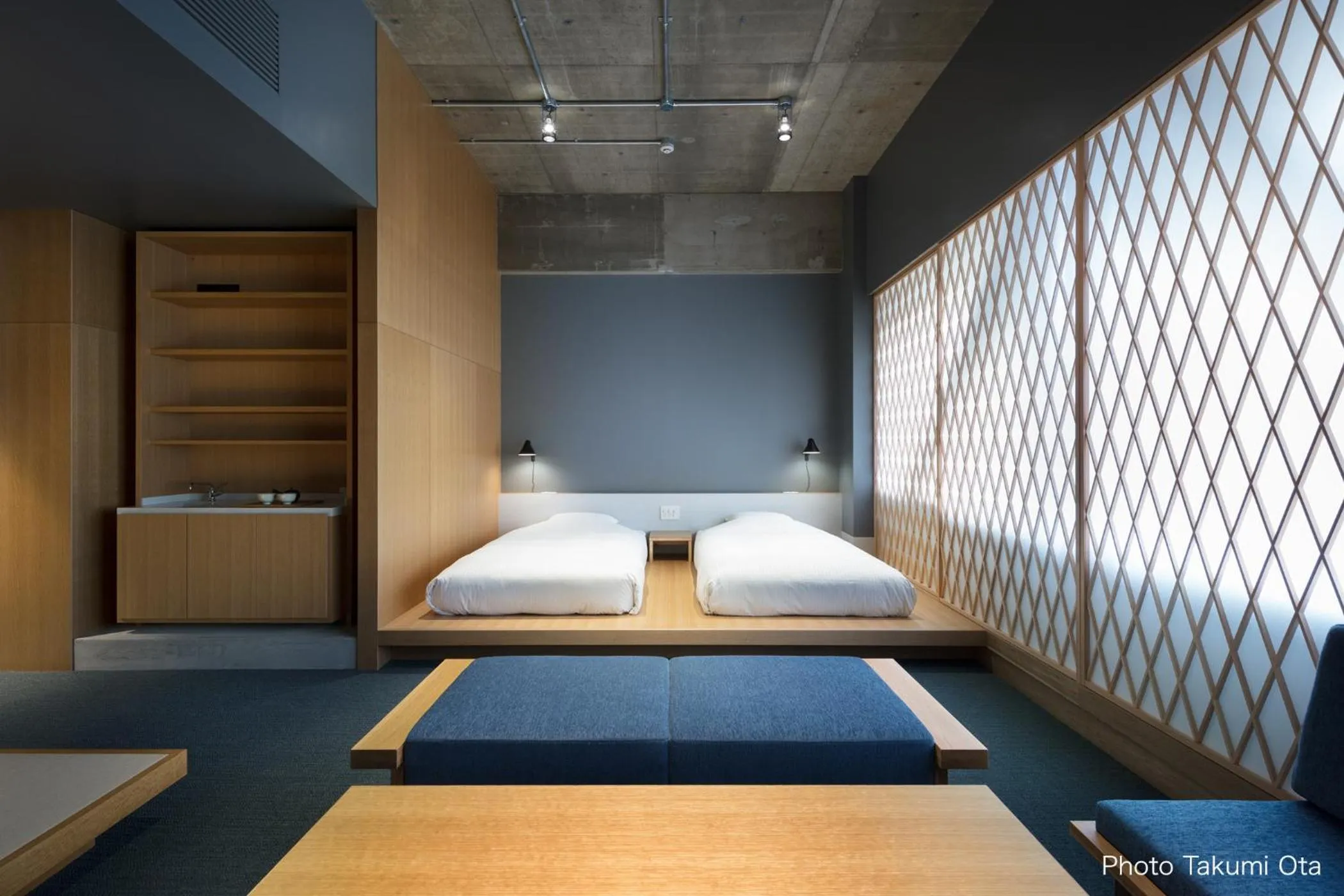 Bed in KUMU Kanazawa by THE SHARE HOTELS