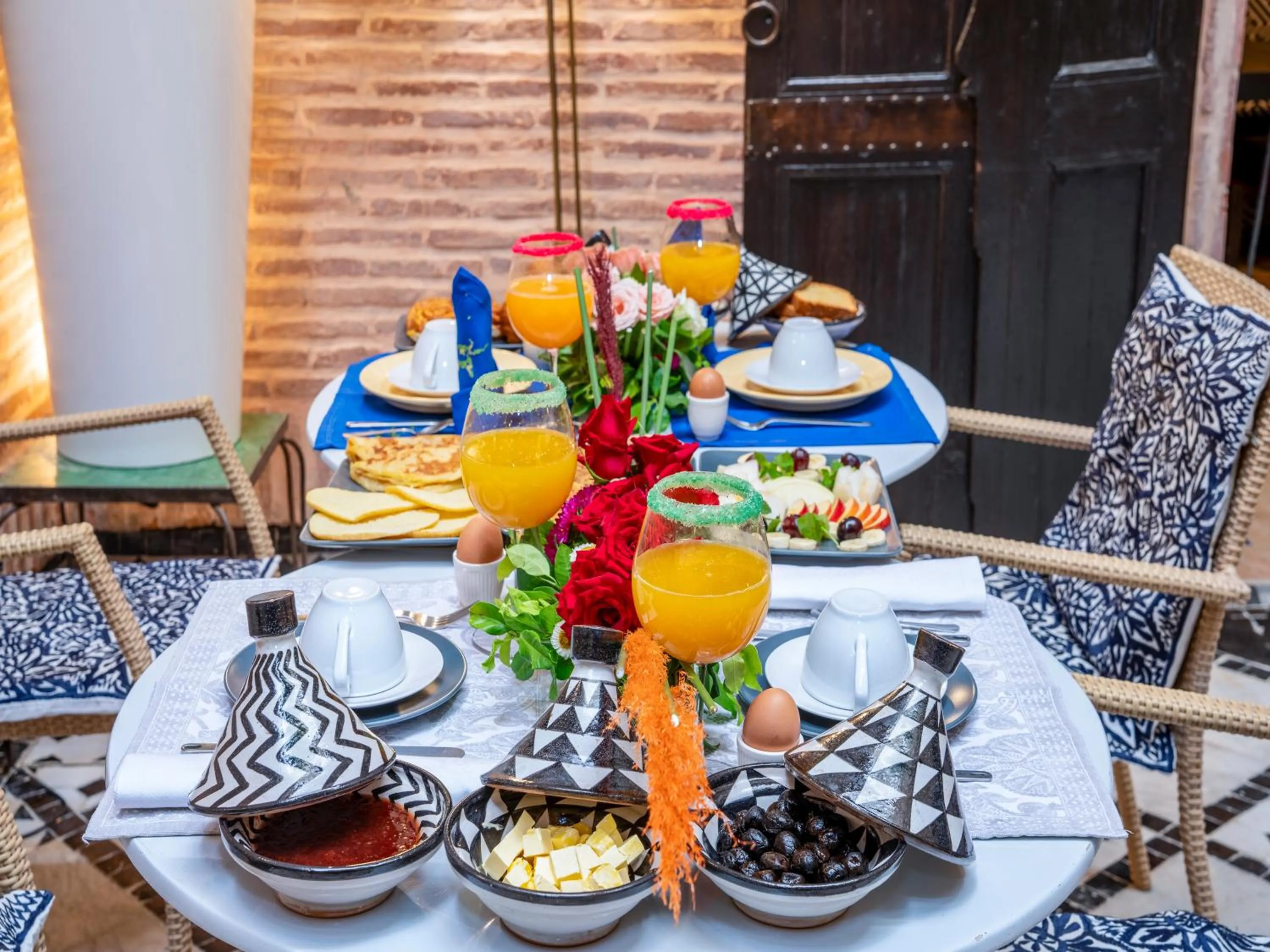 Continental breakfast in Riad Ines Home