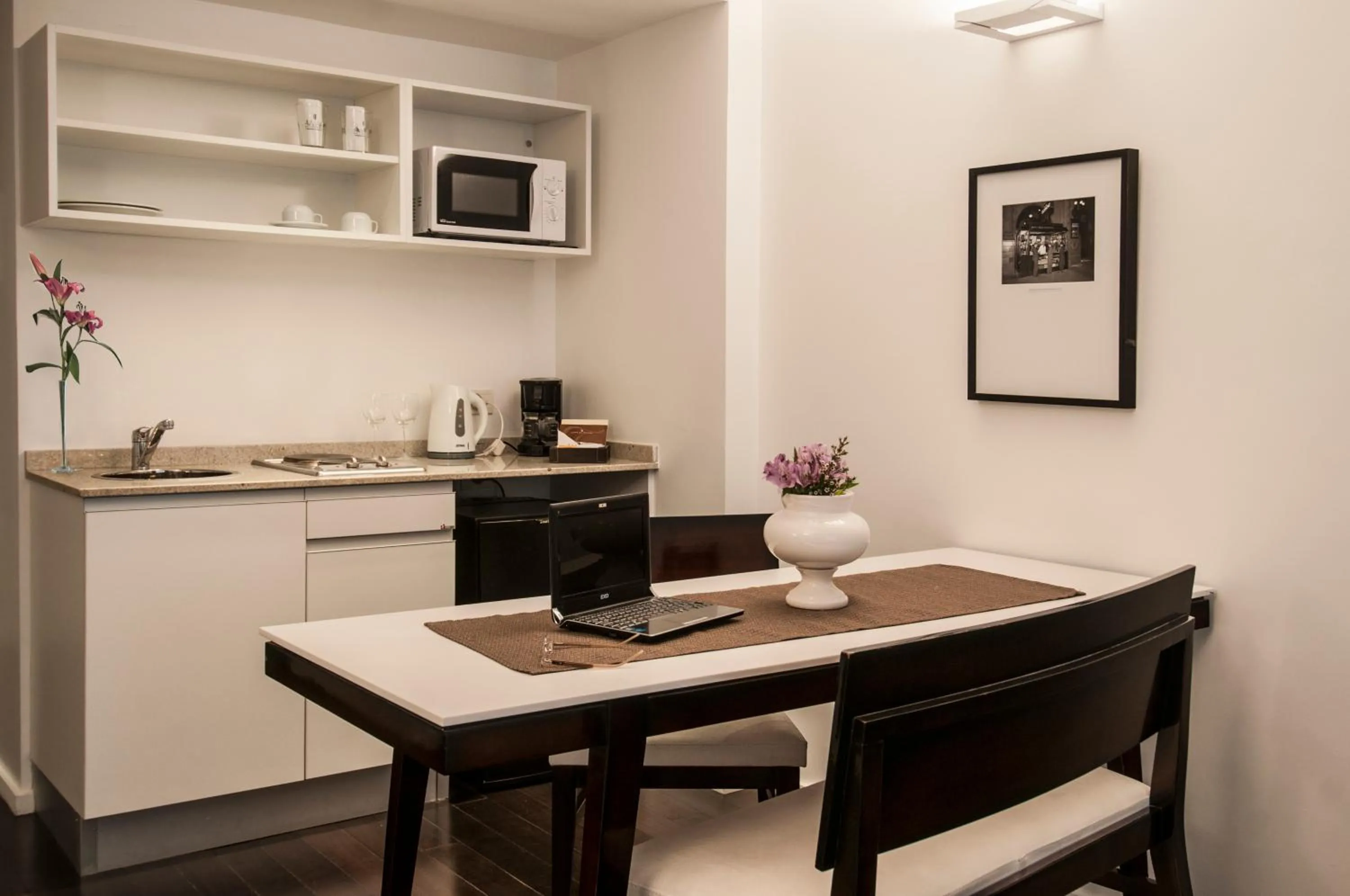 Kitchen or kitchenette in Awwa Suites & Spa