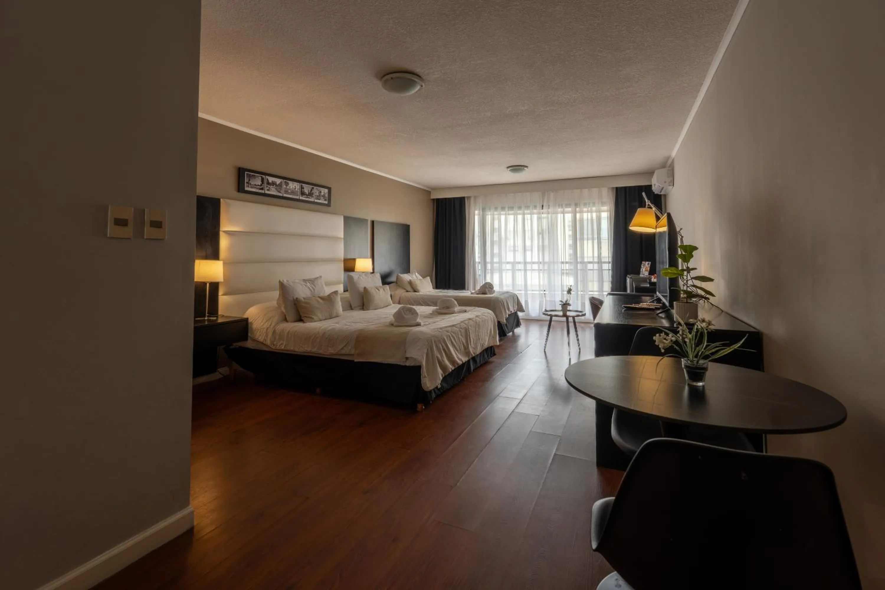 Bed in Pocitos Plaza Hotel