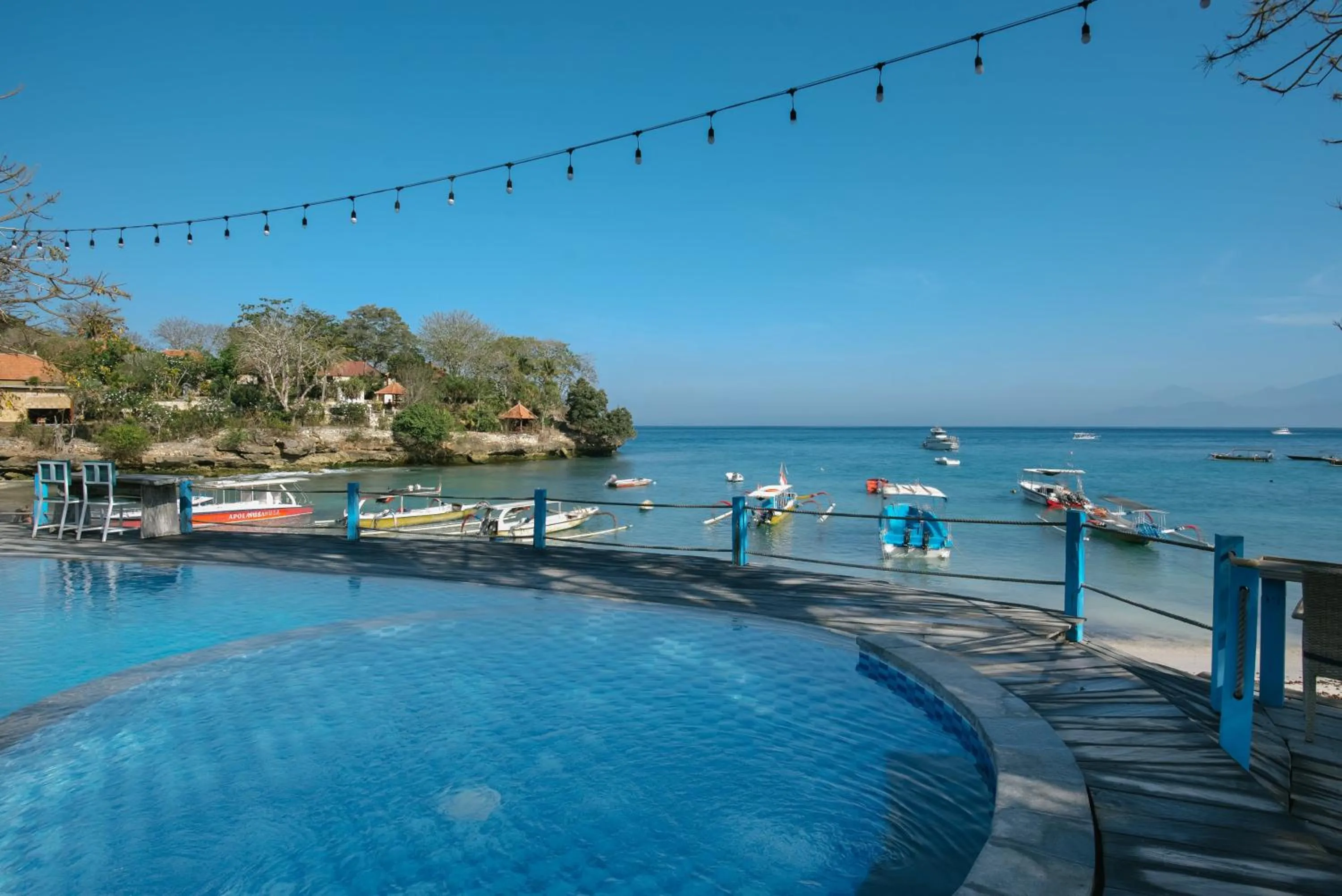 Pool view in Le Nusa Beach Club