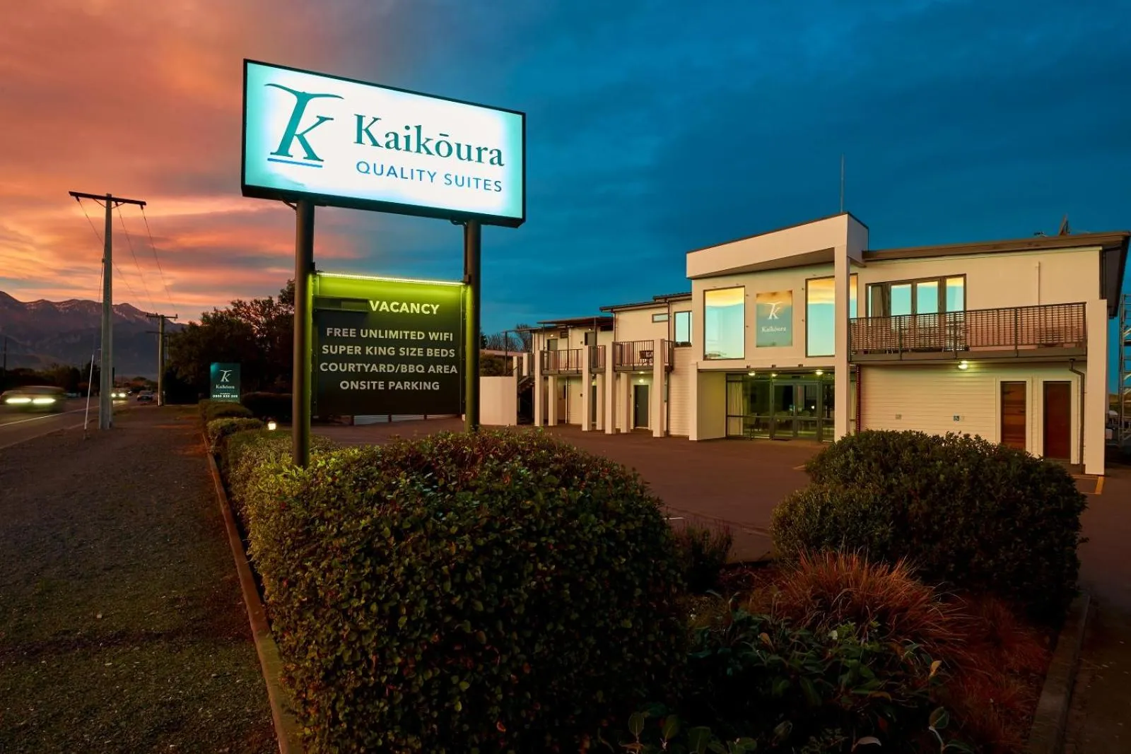 Facade/entrance in Kaikoura Quality Suites