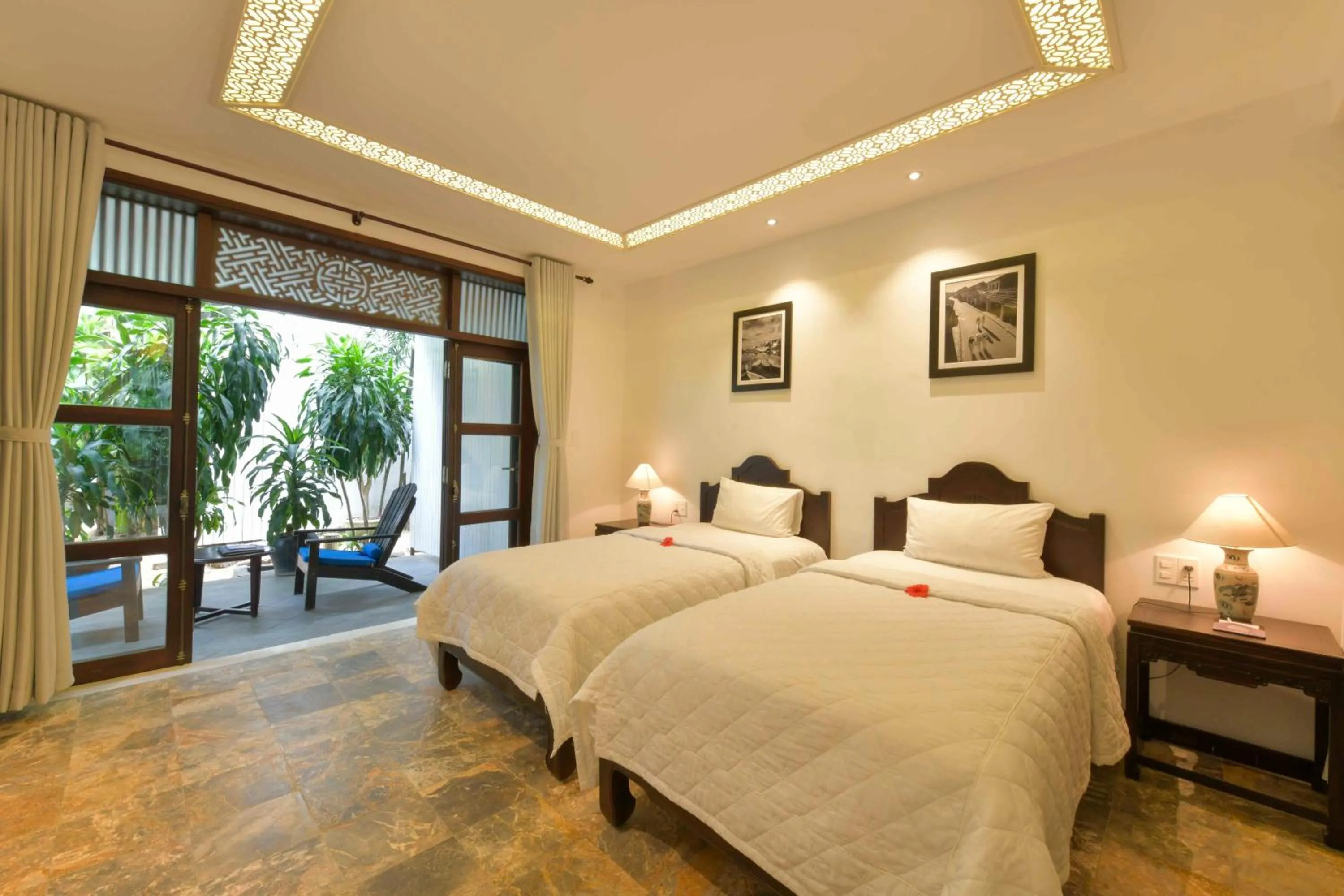 Patio, Bed in Hoi An Ancient House Resort & Spa