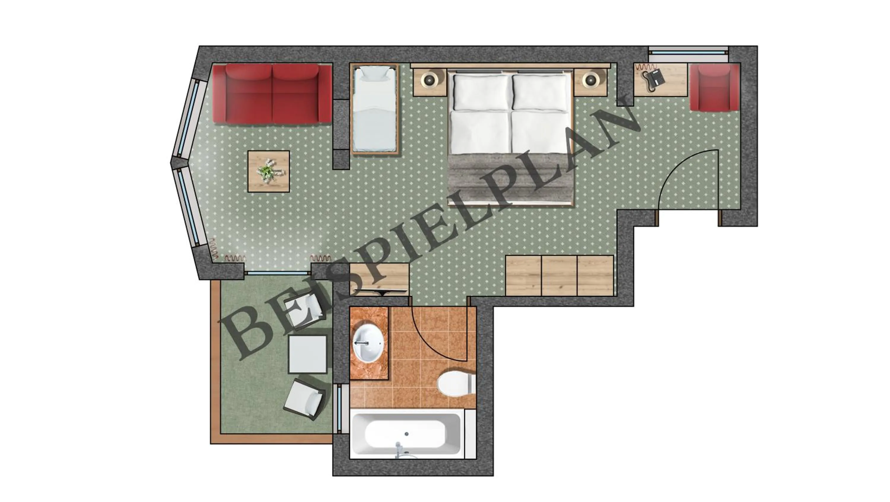 Photo of the whole room in Hotel Babymio