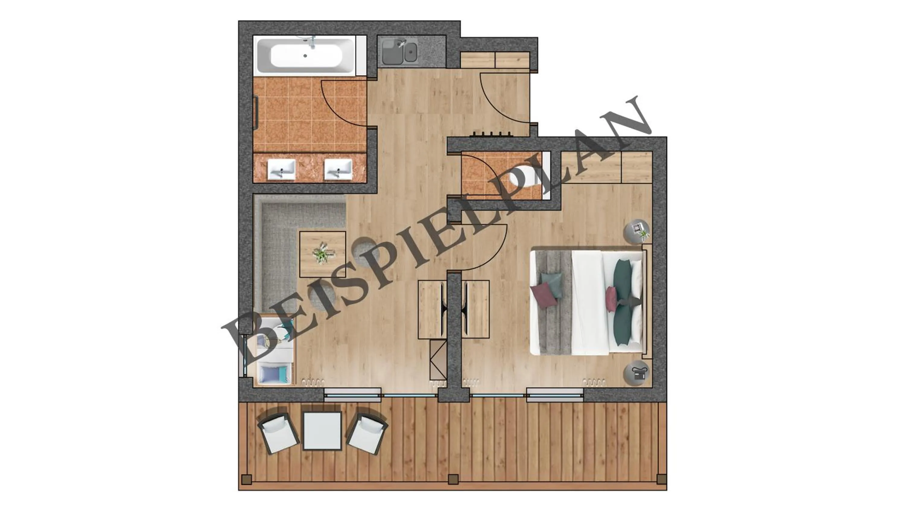 Photo of the whole room in Hotel Babymio