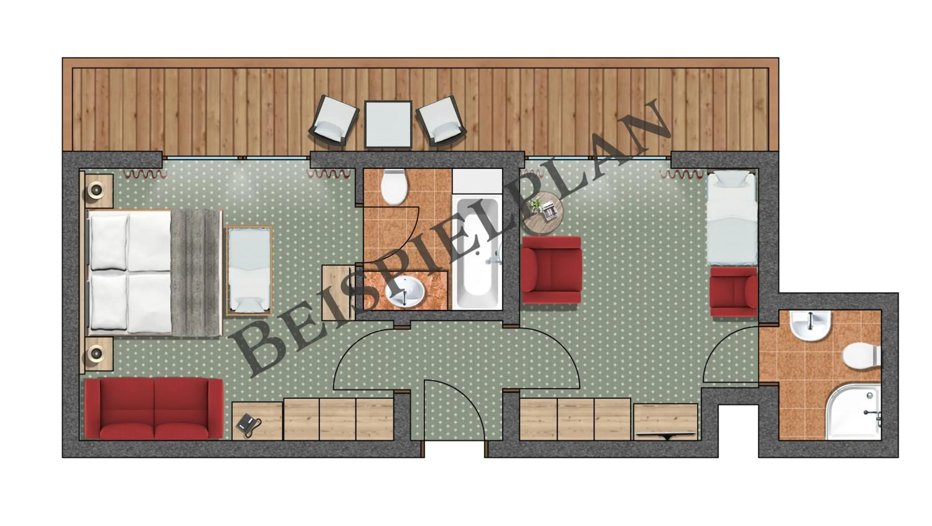 Photo of the whole room in Hotel Babymio